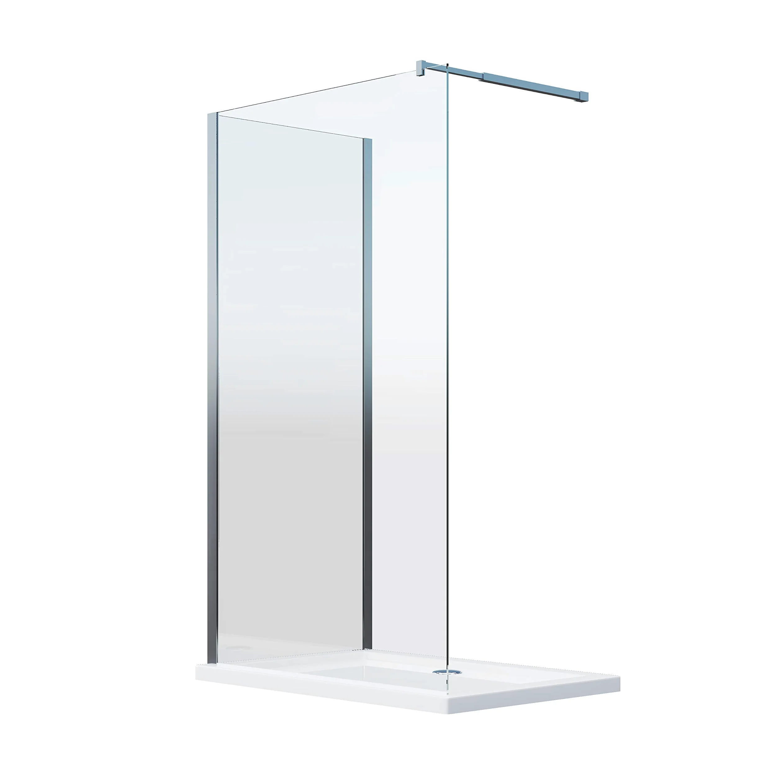 Parete doccia Walk-in Angolare Doppio Vetro 8 mm Reversibile (68-70 x 98,5-100,5 H 200 cm)