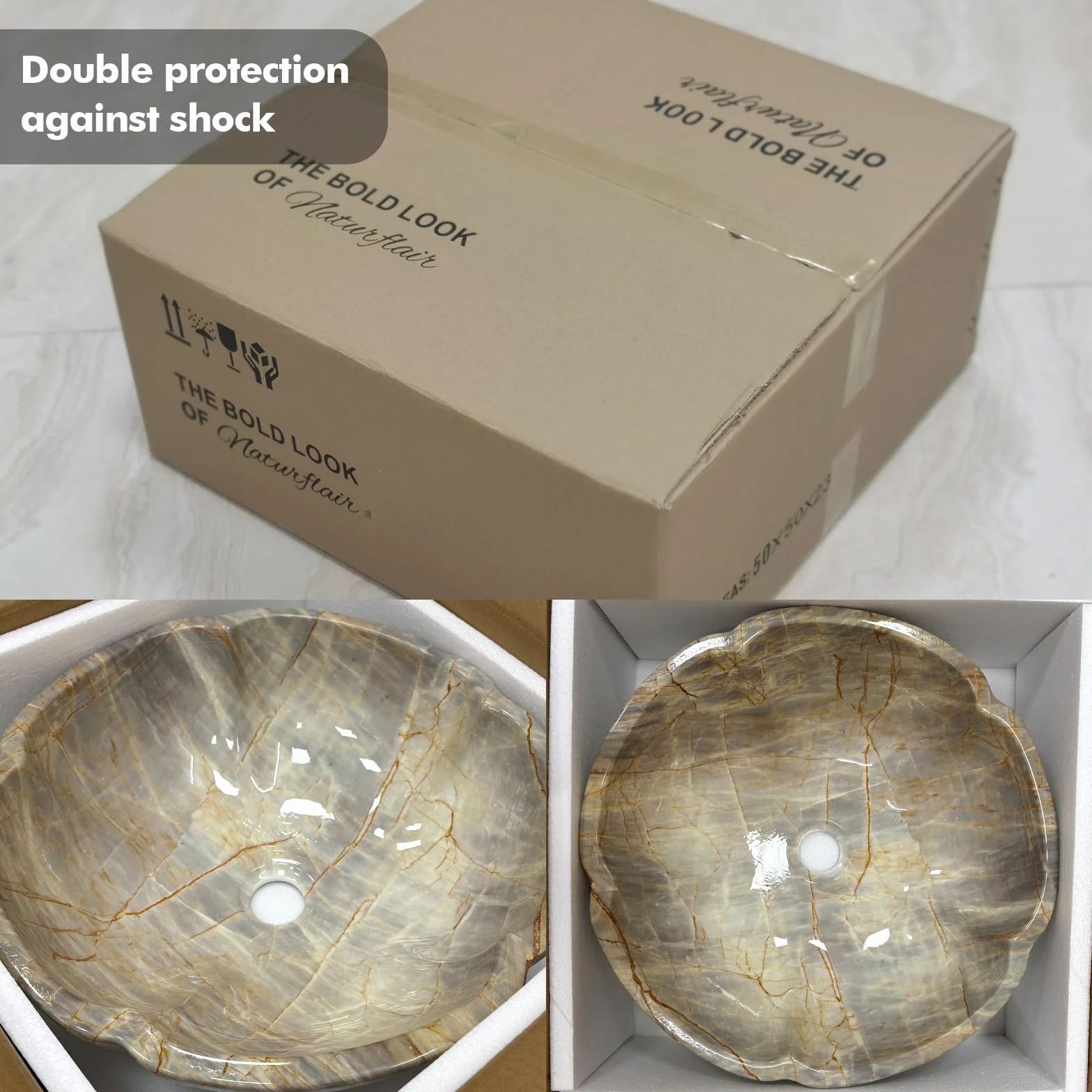 Lavabo da bagno in ceramica FCH7020 a forma di petale, 420 x 150 mm, fatto a mano, colore giada