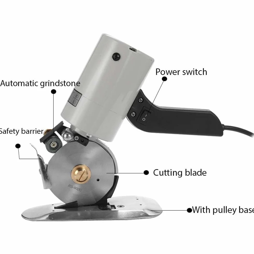 ACAGALA Macchina di taglio rotonda del tessuto leggero portatile elettrico a basso rumore TY-90B