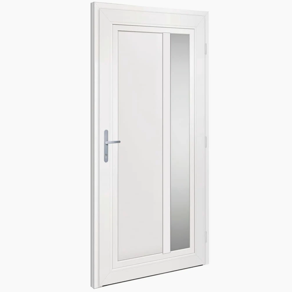 vidaXL Porta d'Ingresso Bianca in PVC 108x208 cm - Porta Entrata