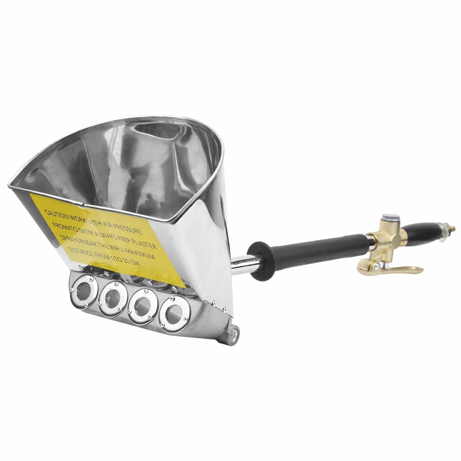 Cemento Mortaio Pistola a Spruzzo, 4 Jet Spruzzatore di Calcestruzzo Pistola Pneumatica per Cemento, Strumento per Pareti per Pittura a Spruzzo per Stucco Portatile, per Pittura a Parete e Soffitti