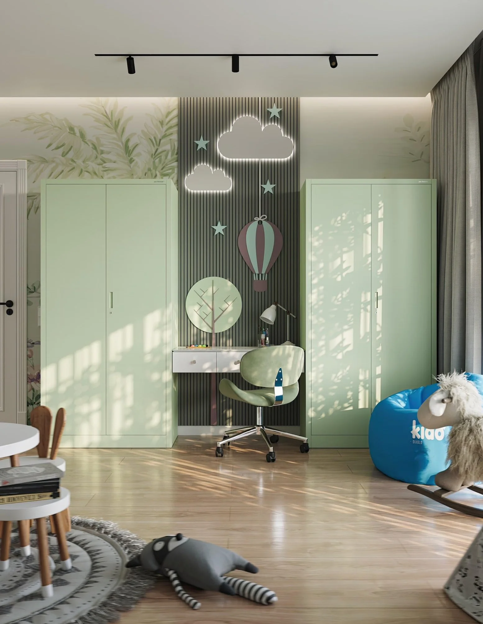 Domator Armadio Metallico C34 Armadietto Archivio per utensili Porte a battente Appendiabiti Verniciato a polvere 185 cm x 90 cm x 45 cm (Verde pastello)