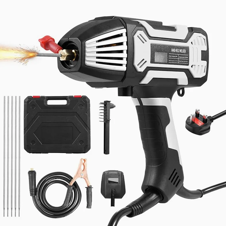 Saldatrice a mano, 220 V/3000 W, 200 A, saldatrice elettrodi con 6 regolazione dell'amperaggio, IGBT Inverter ARC, saldatrice portatile per elettrodi da 2,4 – 3,2 mm, riparazioni progetti di saldatura