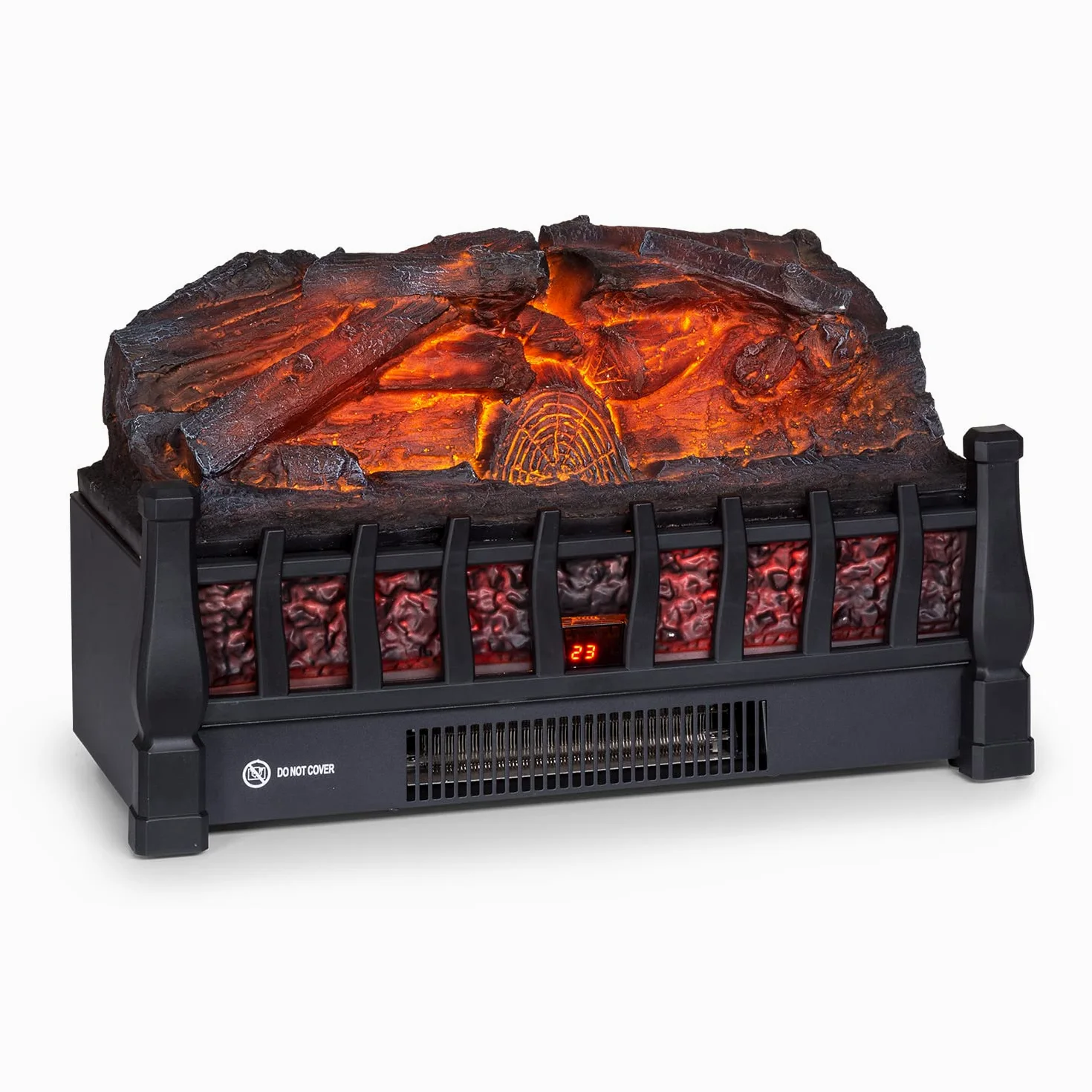 Klarstein Camino Elettrico, Caminetto Elettrico 1800 W, Camino Finto a Riscaldamento Elettrico a Basso Consumo, Fuoco Finto LED, Spazio per Legna, Termocamino con Telecomando, Termostato e Timer