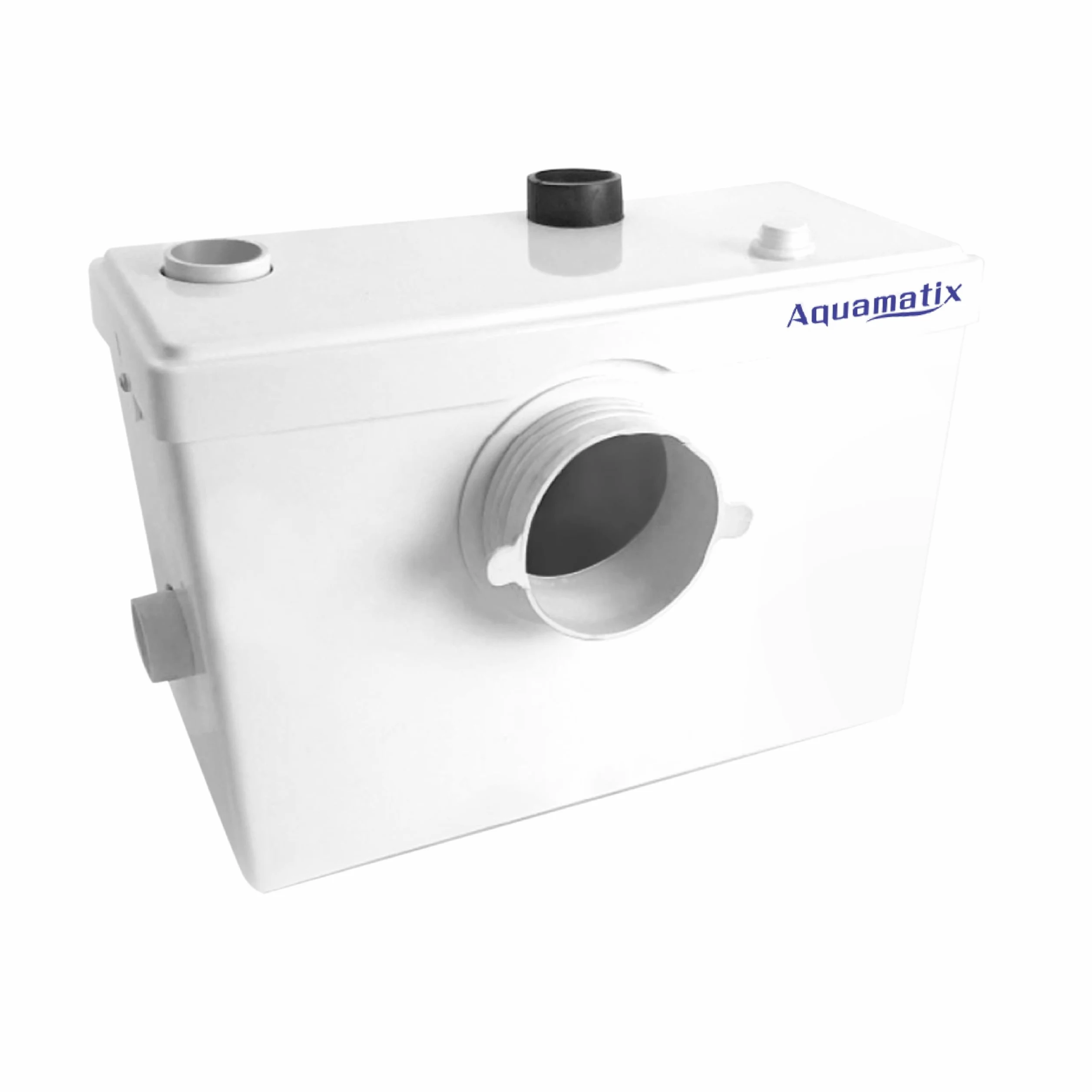 Aquamatix stazione di sollevamento compatta 600 W con trituratore, pompa per acque reflue fino a 10 m di altezza di sollevamento, con 3 ingressi, per WC, doccia e lavandino