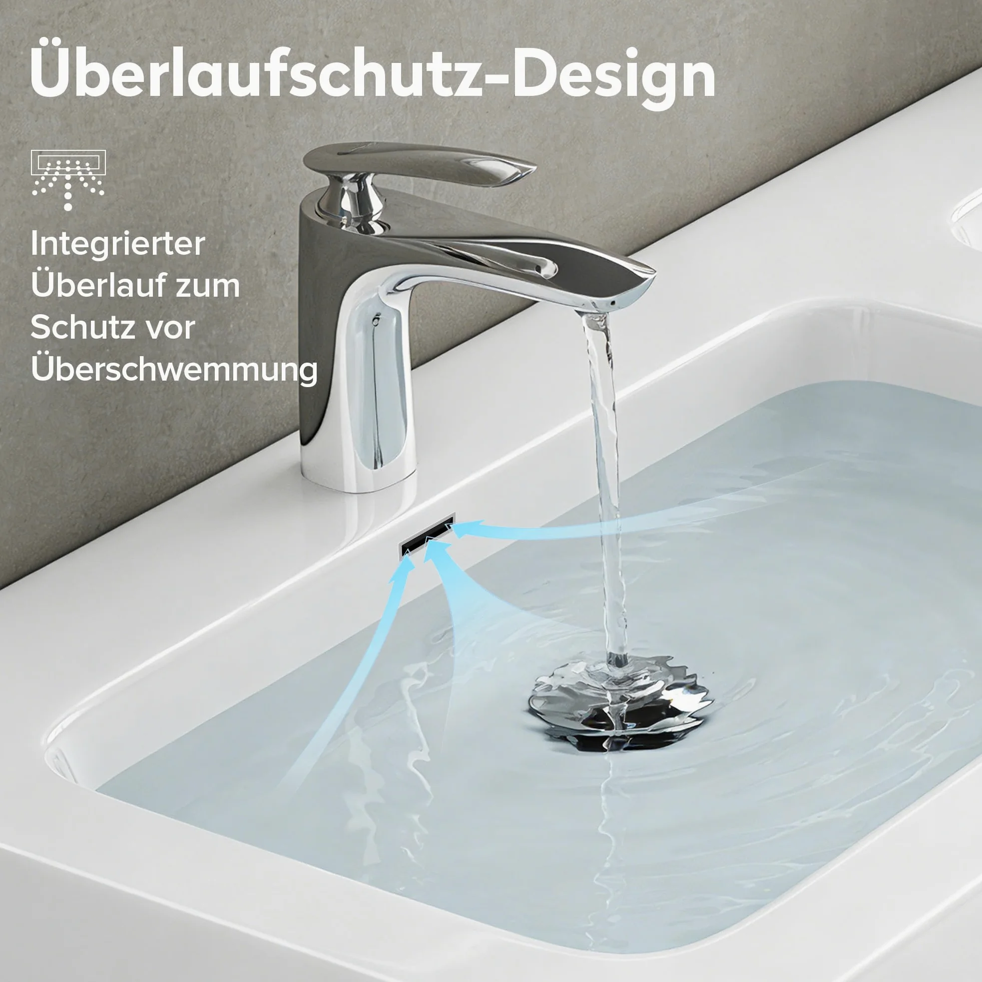 doporro Lavabo da Appoggio, Lavandino Bagno 140x48x13cm, Lavabo da Minerale Fuso Colossum830, due Fori per la Rubinetteria, Bianco Lucido