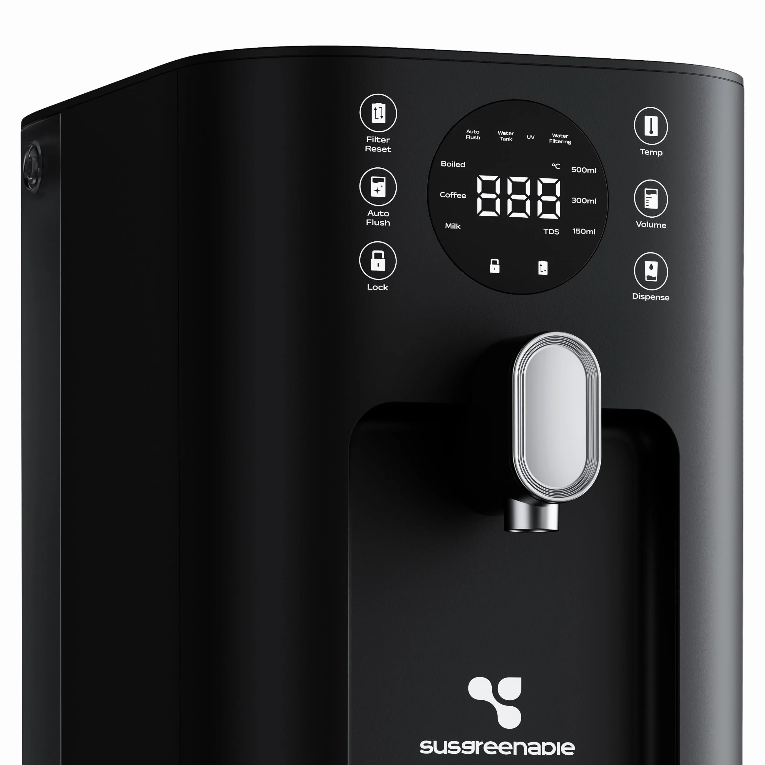 CIARRA X SusGreenable Depuratore Acqua a Osmosi Inversa da Tavolo, Acqua Calda Istantanea 3s, Filtro RO 4 Stadi, Serbatoio 4.3L, 4 Temperature, Display TDS, Senza Installazione