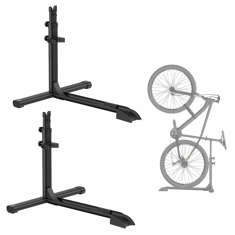 Mimoke Supporto verticale per biciclette - Supporto da terra in piedi per la conservazione di biciclette in interni - Garage e appartamenti (due pezzi)