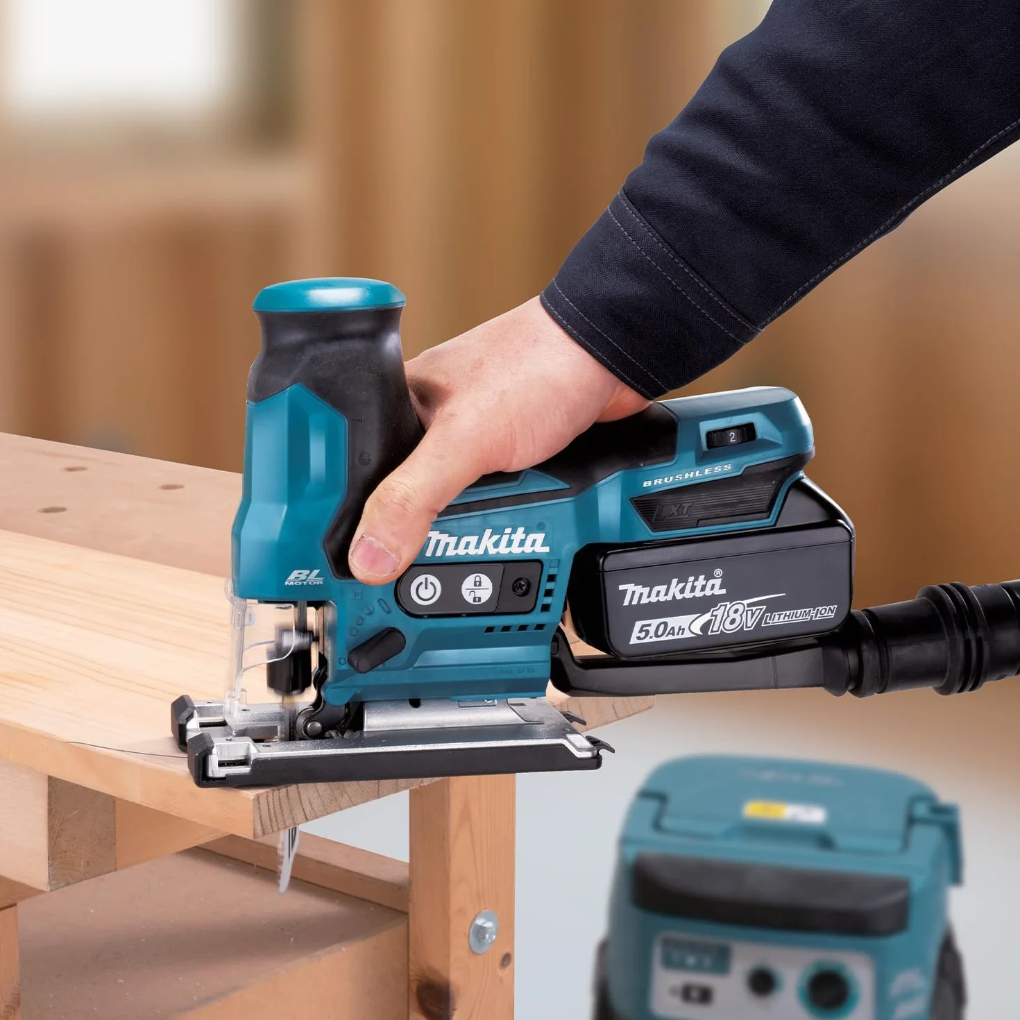 Makita DJV185Z - Sega a pendolo senza fili, 18 V (senza batteria, senza caricabatterie)