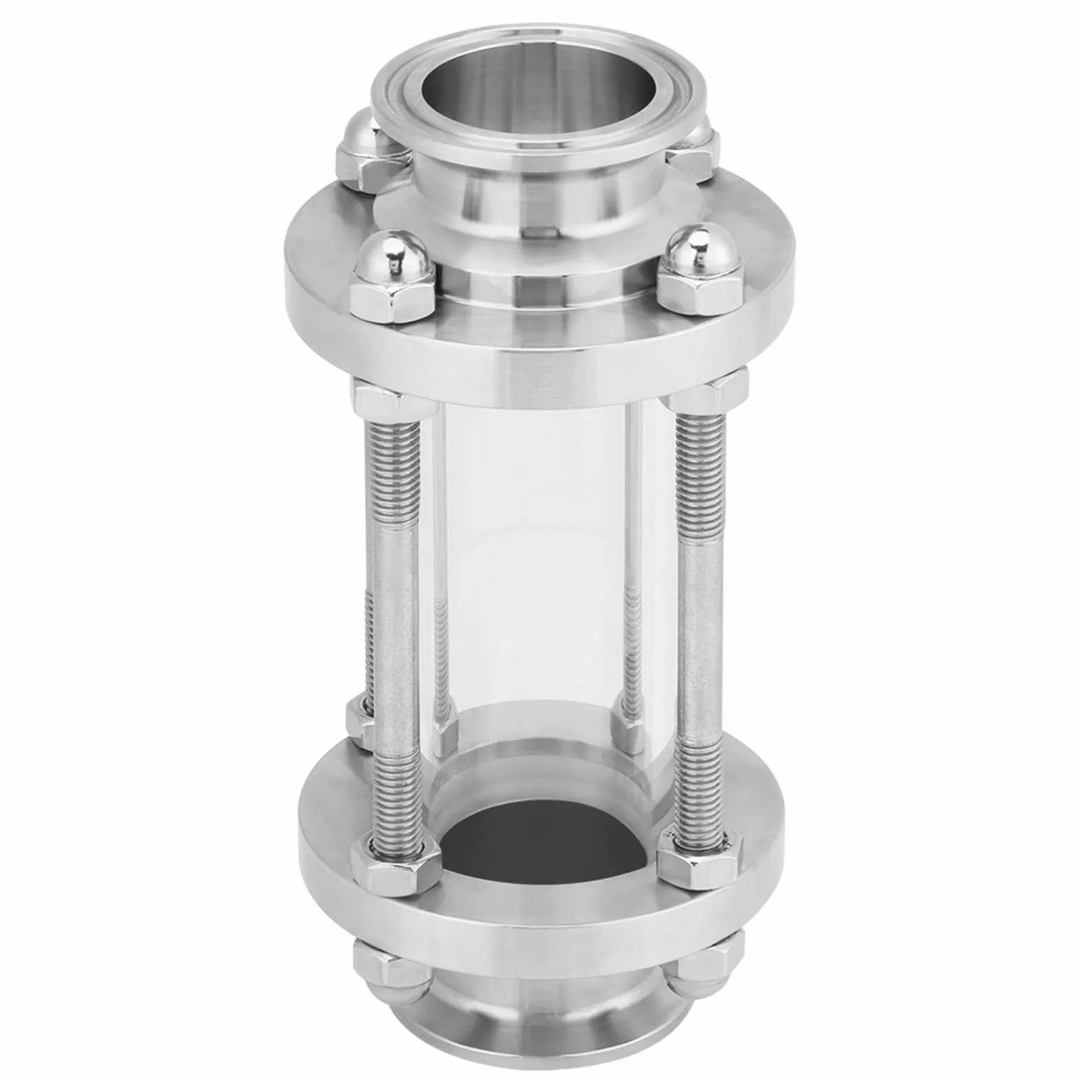 Spia di Flusso per Sanitari, 1,5" 1-1/2" 38MM Flusso Sanitario Vetro Dritto Tri Morsetto Tipo Acciaio per Applicazioni Ad Alta Purezza E Osservazione di Fluidi Inossidabile SS304