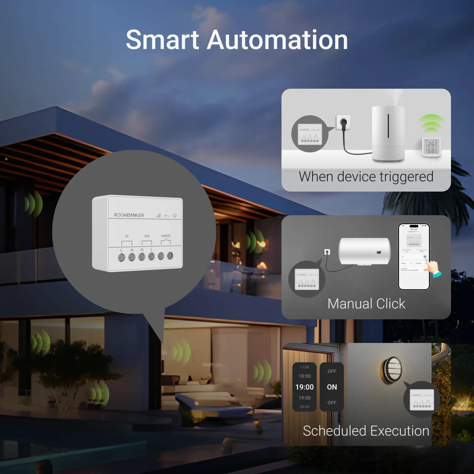 L'interruttore a parete WS1 - Supporto Energy Monitoring (Current, tensione, consumo di energia)