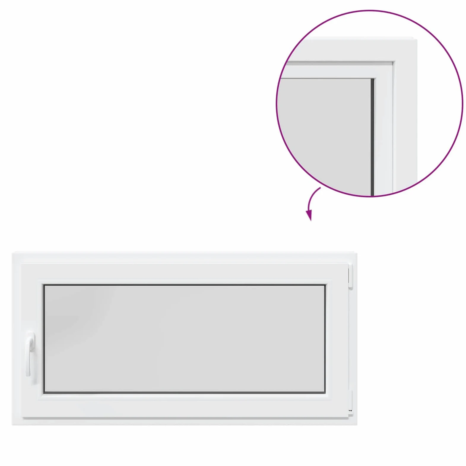 vidaXL Finestra per Soffitta RISOR 120 x 60 cm PVC e Vetro Bianco, Solaio, Isolamento Termico Moderno, Finestre Energy Efficient, Fissaggi in Vetro PVC Silenziati