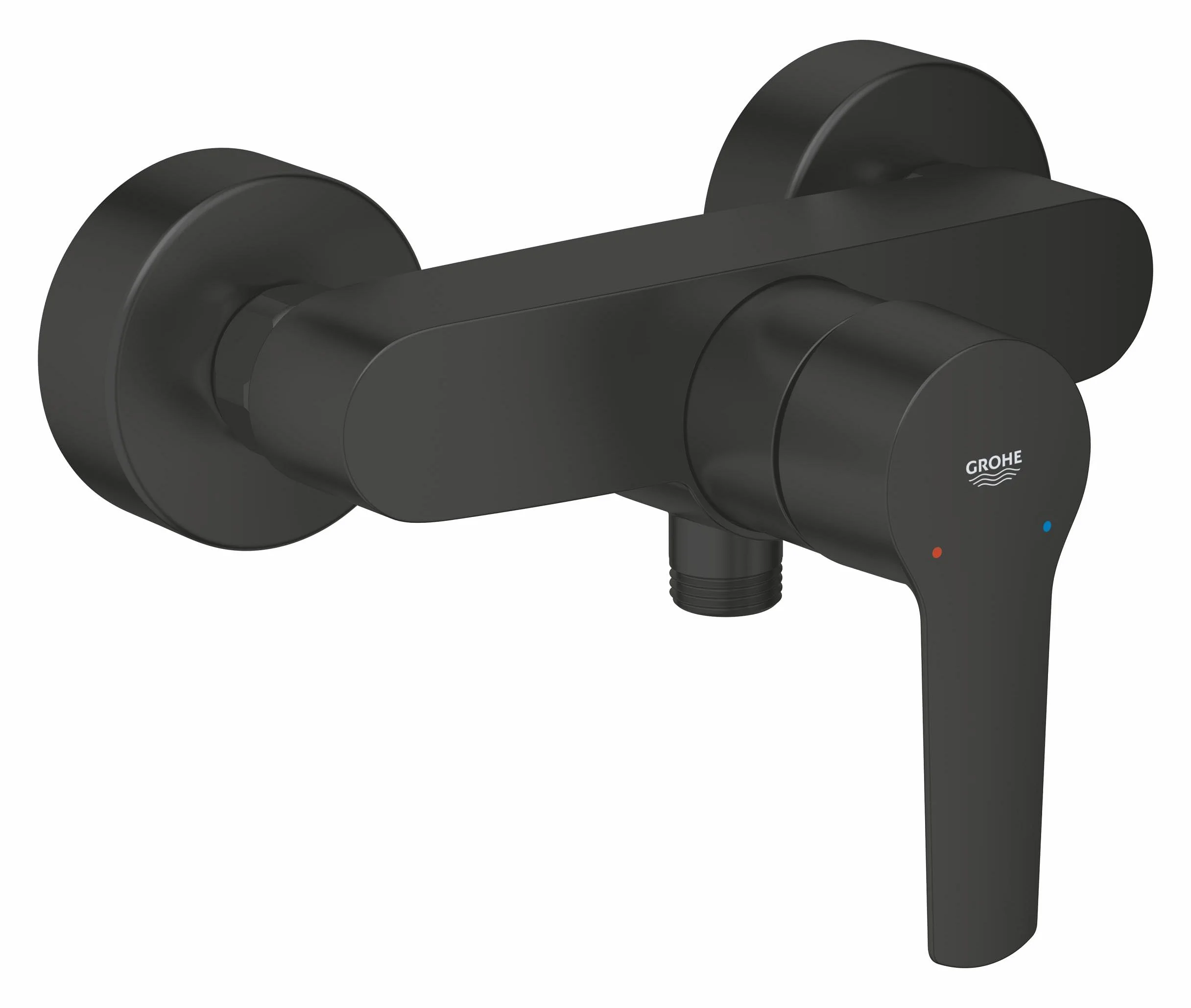 GROHE Start - Miscelatore monocomando con limitatore di temperatura, quantità regolabile, montaggio a parete), nero opaco 322792432