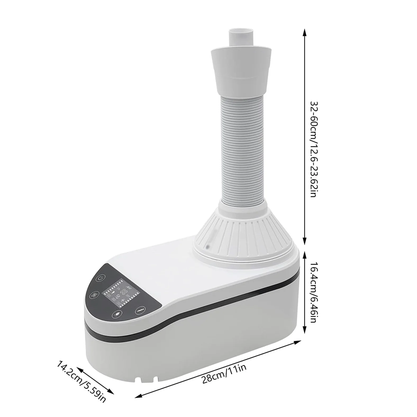 Aspirapolvere per unghie, potente aspirapolvere con faretto LED, condotto girevole a 360°, display LCD, touch screen intelligente per salone di bellezza