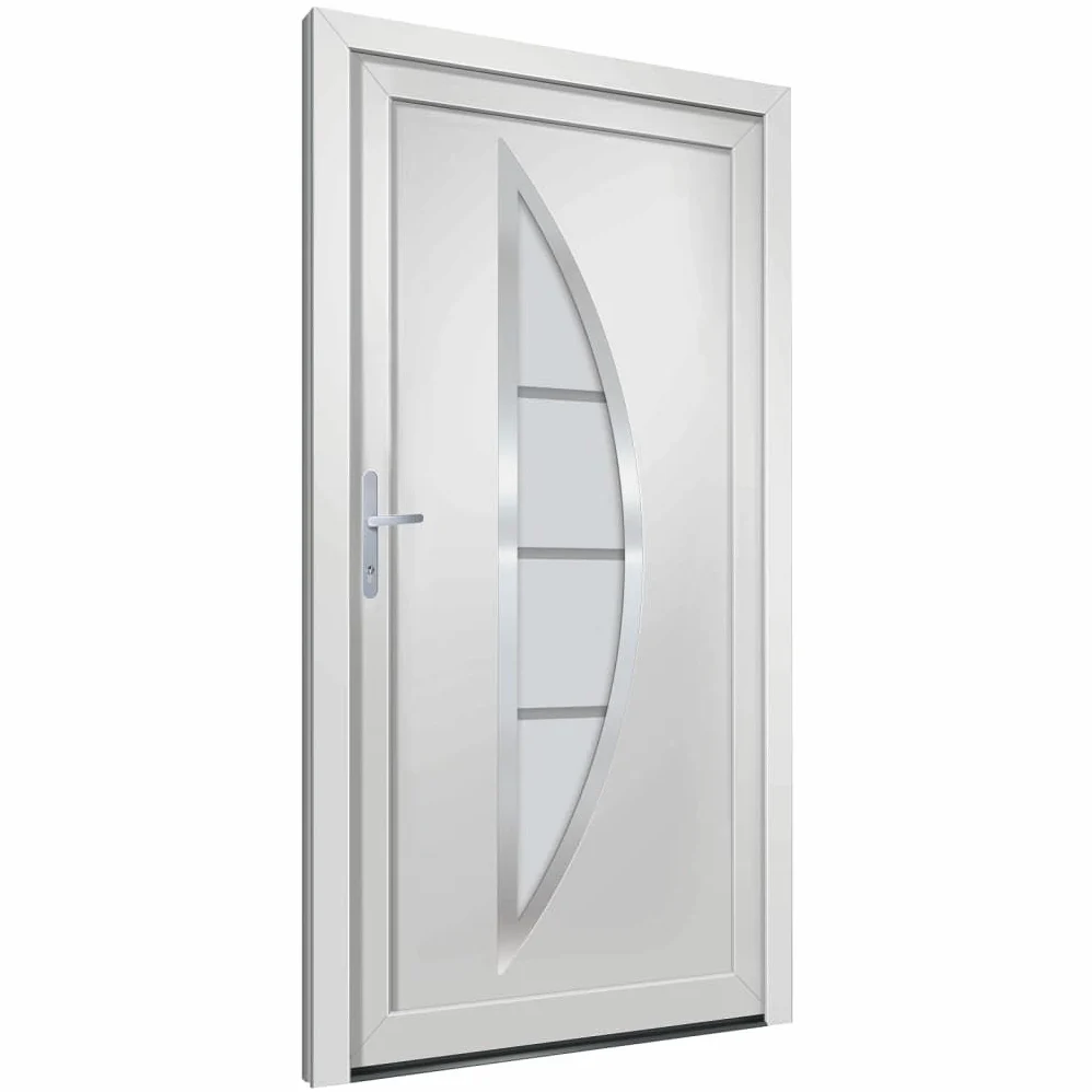 VidaXL Porta Bianca 108x208 cm, porta di ingresso in PVC