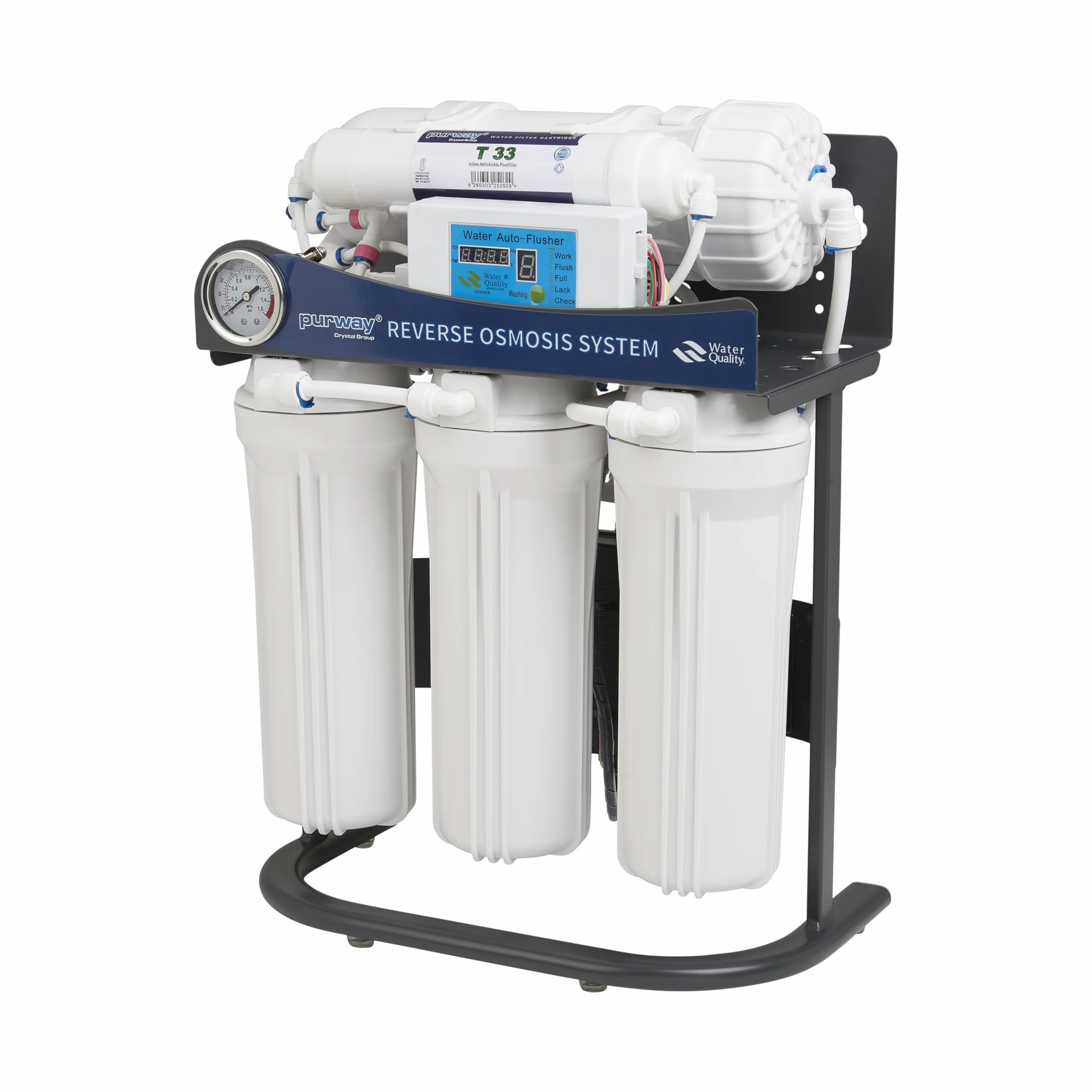 Purway Crystal Group Booster 5 Livelli 600 GPD Direct Flow Impianto Osmosi Inversa + Set Filtri Ricambio