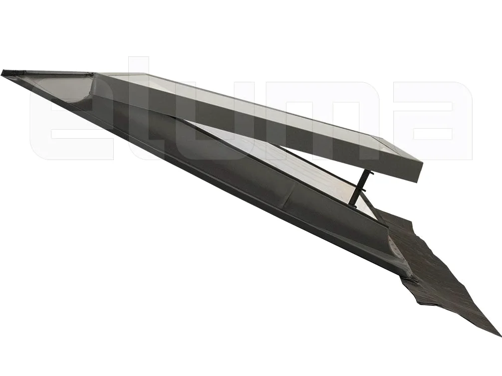 Lucernario - Finestra per tetto "BASIC VASISTAS" Vetro singolo Temperato 4 mm/Finestra per uscita sul tetto/Made in Italy (48x72 Base x Altezza)