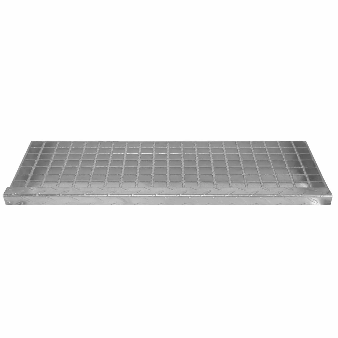 Scale in metallo aggiuntivo regolabile in altezza 90 cm Argento Acciaio zincato 2 gradini componibili Griglia resistente alle intemperie Spessore asta 5 mm Kit di fissaggio GRATUITO