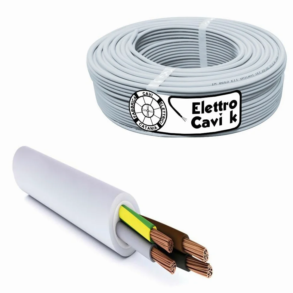 ELETTROCAVI K - CAVO ELETTRICO FG16OR16 4G1,5 mm² IN DOPPIA GUAINA PER USO ESTERNO E INTERNO QUADRIPOLARE 4 POLI CPR 0,6/1 kV IEMMEQU PROFESSIONALE MADE IN ITALY 50 METRI