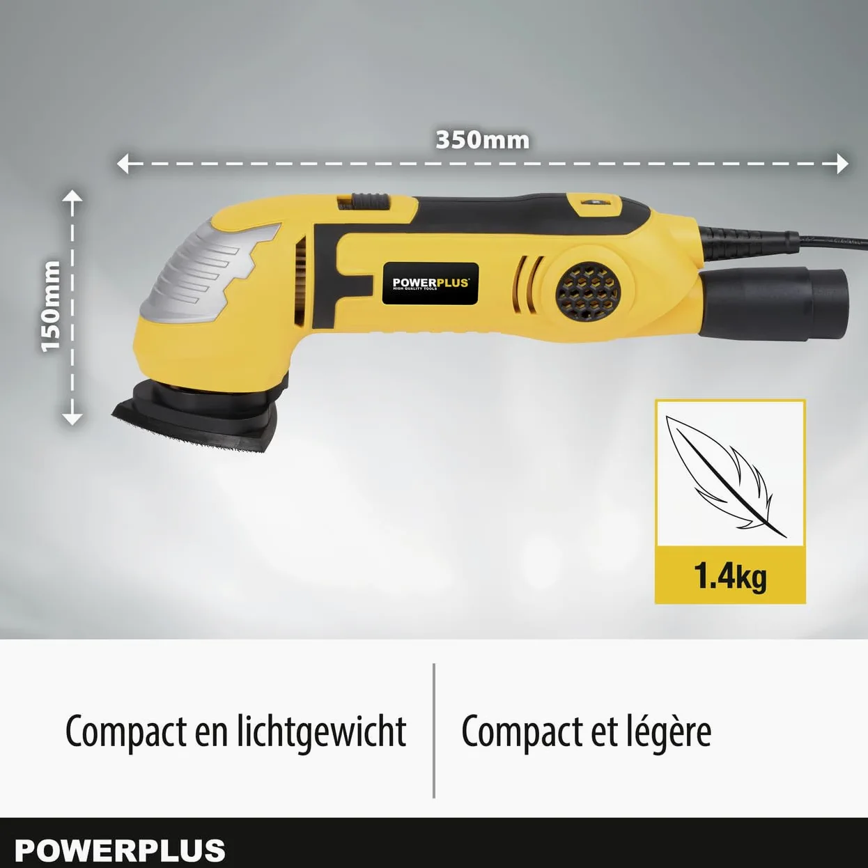 POWERPLUS POWX0490 - Levigatrice triangolare 300 W