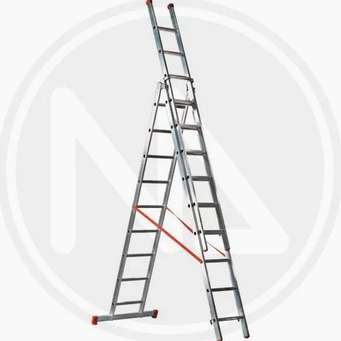 SCALA TRASFORMABILE TRIPLA ALLUMINIO FACAL Gradini 3 x 12