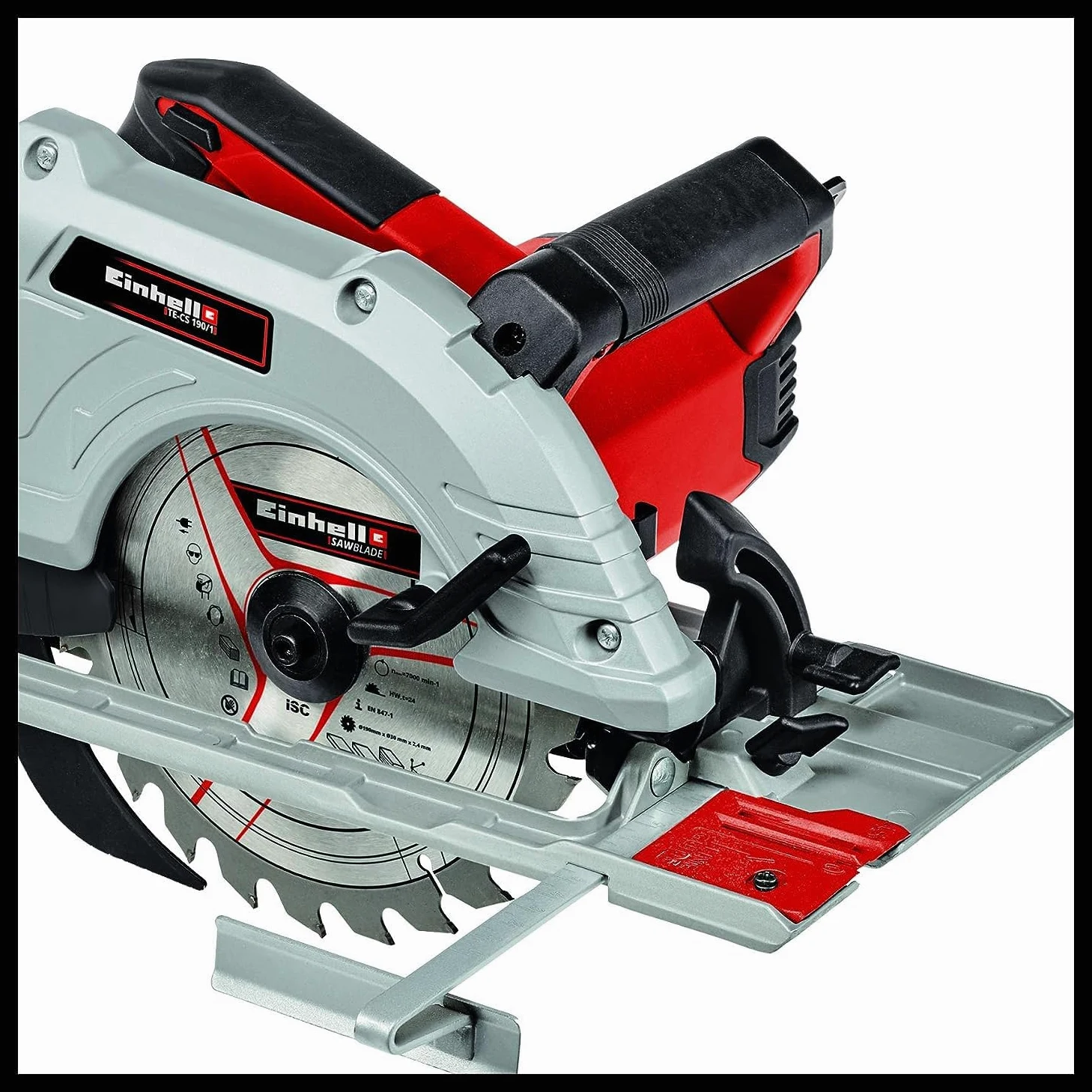 Einhell TE-CS 190/1 Sega circolare (tensione 230 V, 1500 W, giri al min. 5500, lama Ø190 x Ø30, taglio max 66 mm)