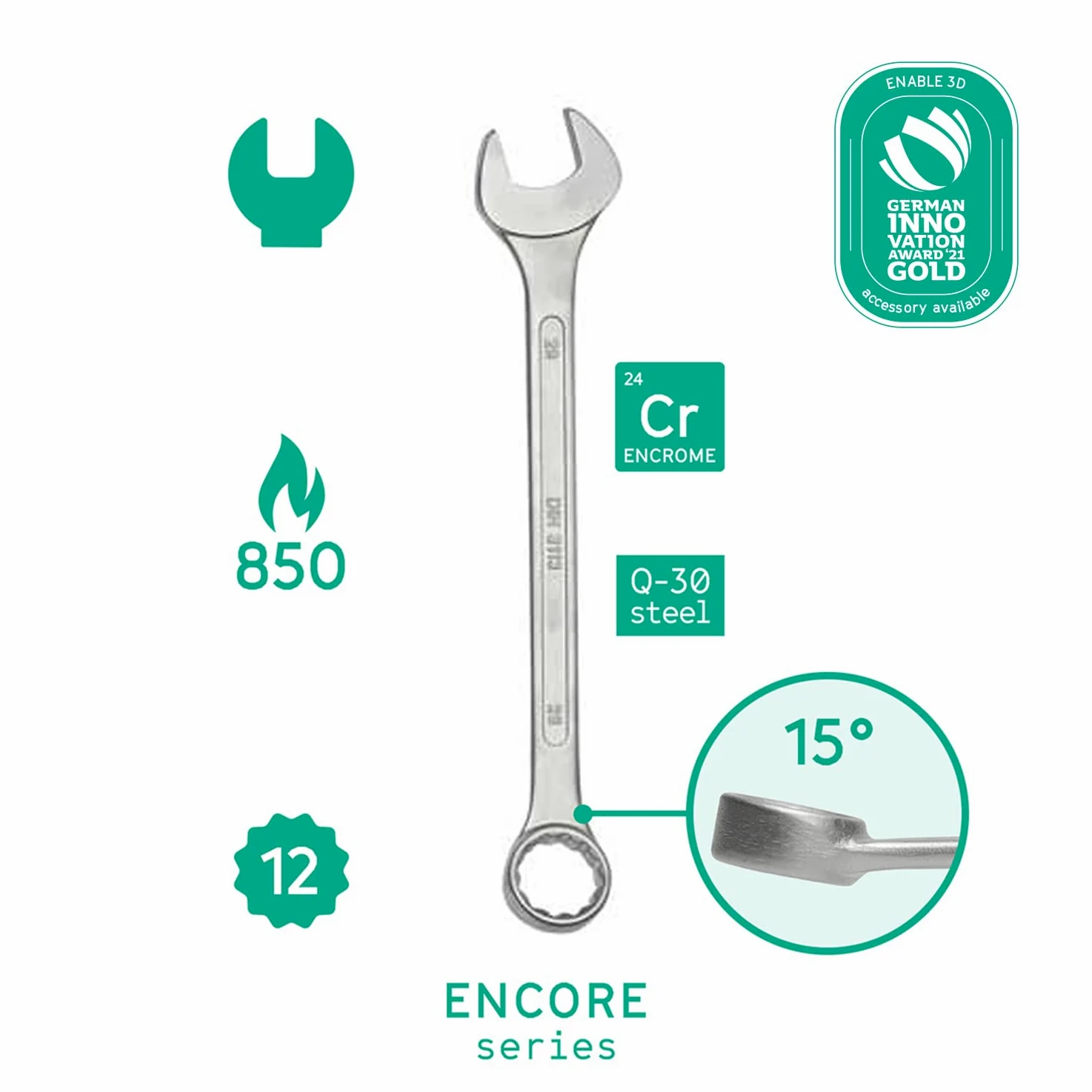 Set chiavi con forchetta e anello da 26 pezzi 6-32 mm | WIESMANN 80270 | set chiavi per viti con supporto per trasporto