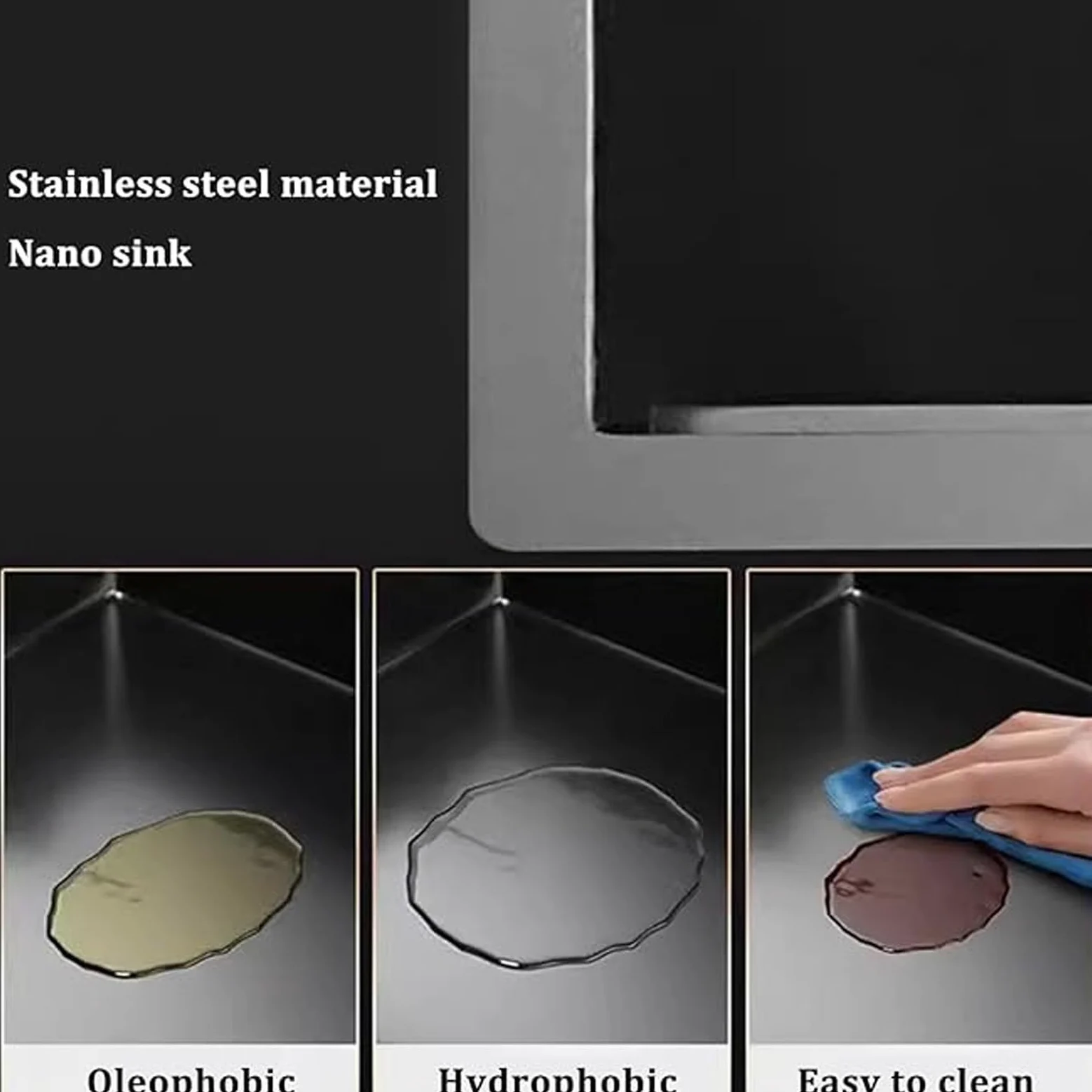 Lavello Da Bar Nero Con Coperchio Lavello Da Cucina A Scomparsa Con Coperchio Rubinetto Pieghevole Adatto Per Appartamento Camper E Roulotte
