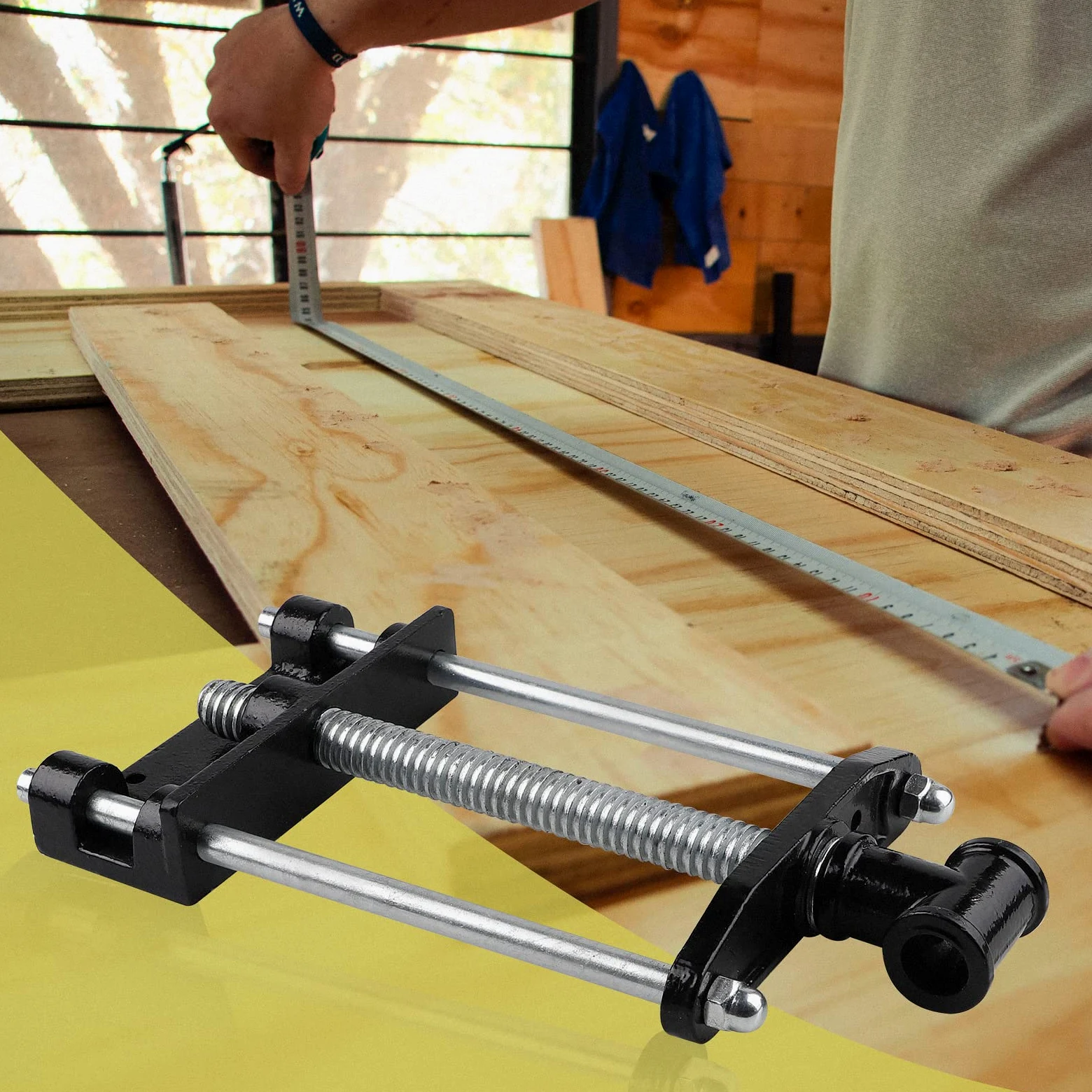 CPROSP Morsa da Banco Falegname 10.5'' Resistente per Legno, Morsa Legno Falegname per Falegnameria Carpenteria in Acciaio Robusto Accessori Industriali