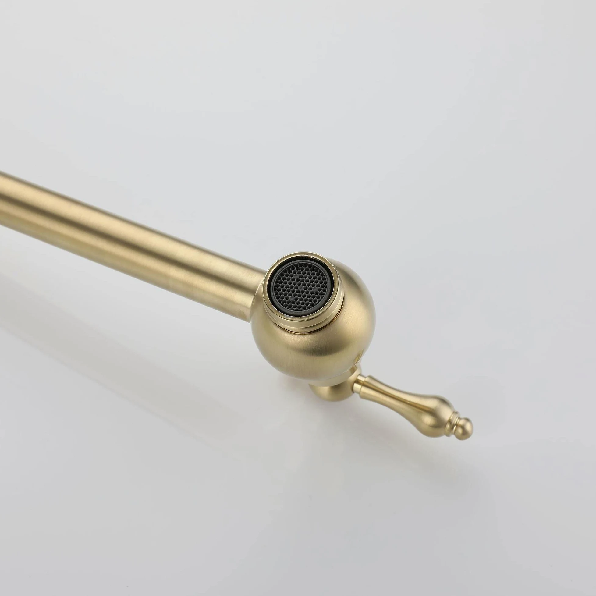 HomeLava Rubinetto da cucina a parete riempitore per pentole, Rubinetto a muro in ottone, 360° Girevole Rubinetto pieghevole estensibile doppio snodo, 2 Maniglie