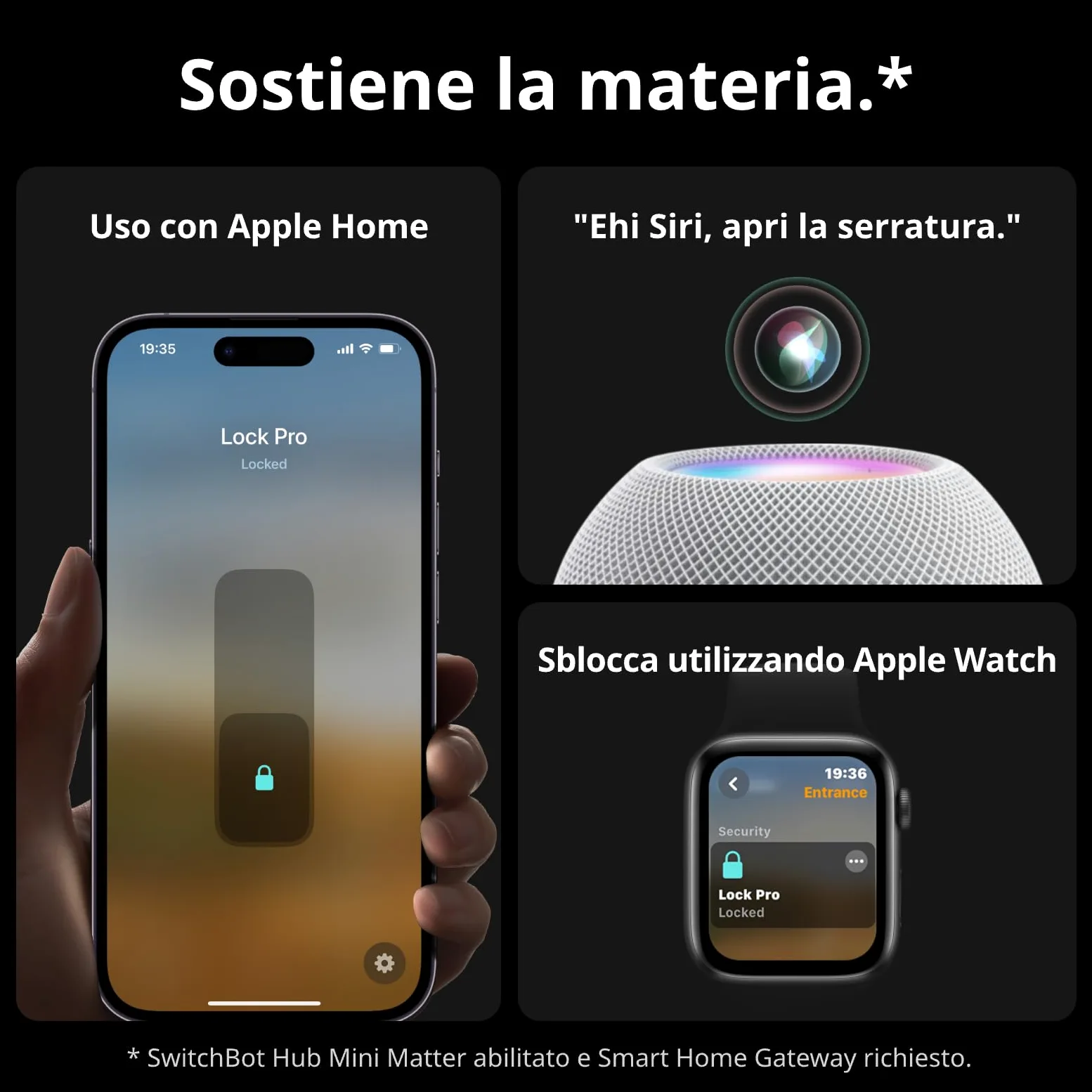 SwitchBot WiFi Smart Lock Pro con Hub Mini, Serratura Senza Chiave, Serratura Elettronica Intelligente Senza Conversione, Supporta la Matter, Alexa, Google, IFTTT