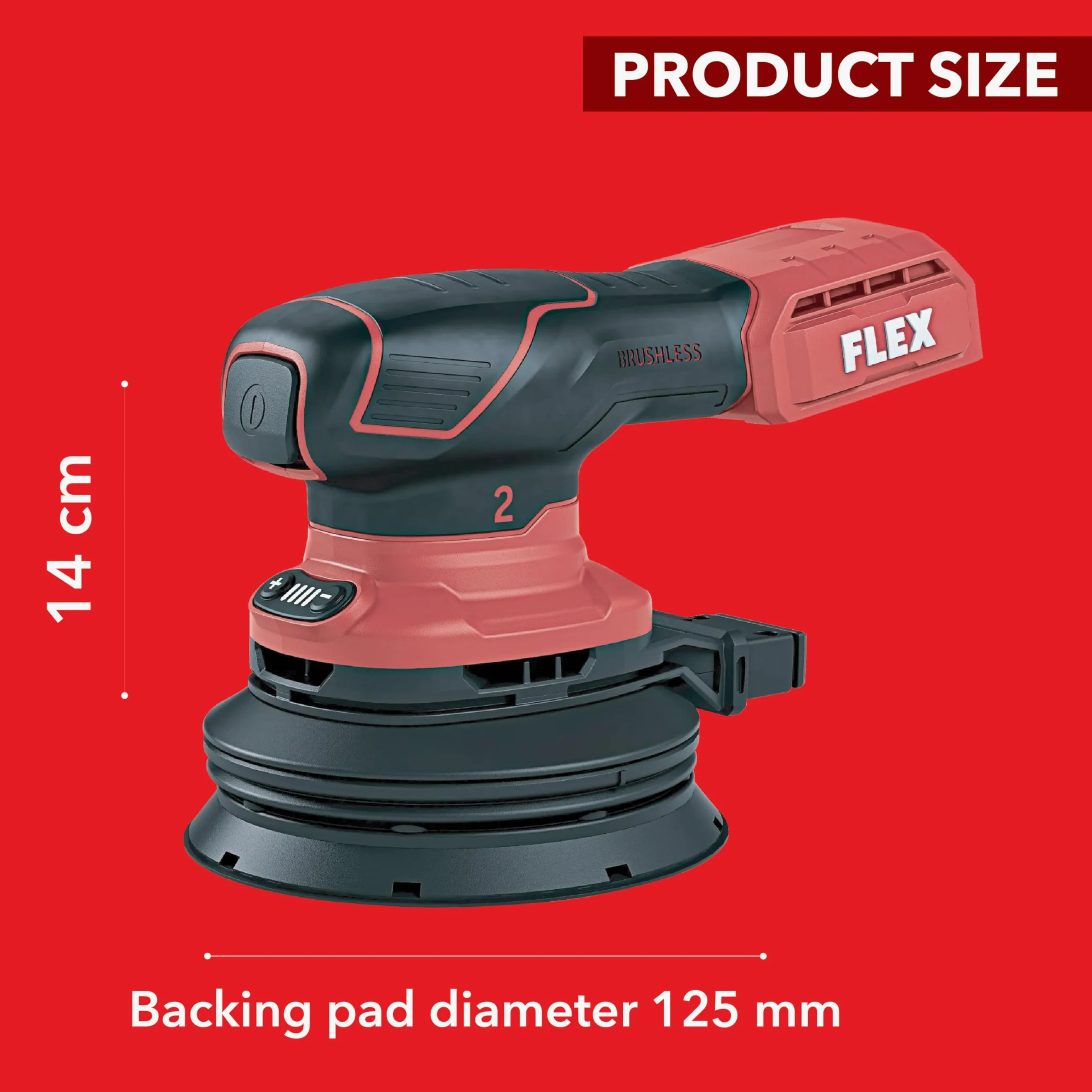Flex Levigatrice orbitale a batteria ORE 2-125 18-EC (senza batteria, piatto abrasivo ø 125 mm, Multisandro con regolazione della velocità 18 V) 532081