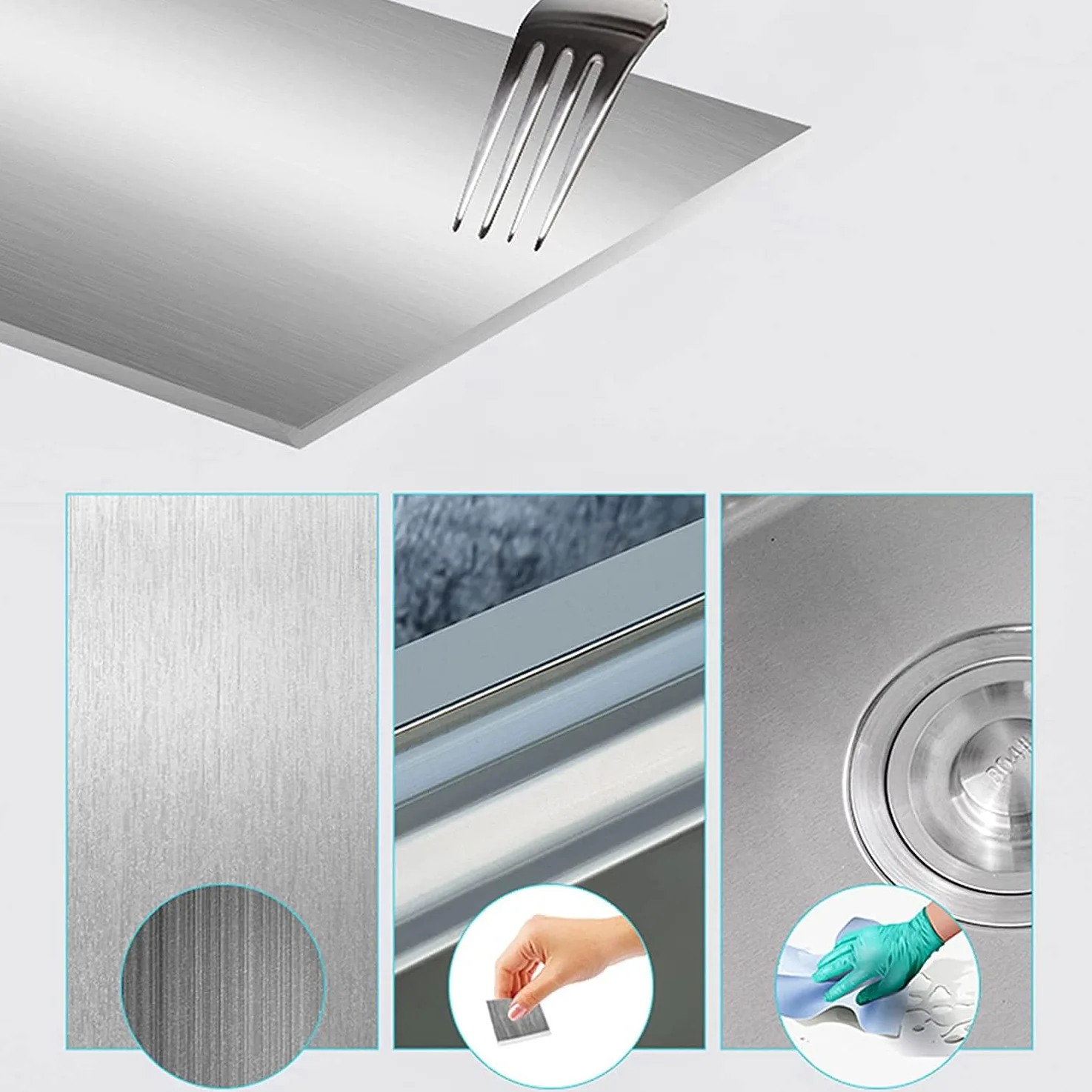 Lavandino Utilitario Grande a Doppio Vaso, Lavandino Commerciale in Acciaio Inox 304 per Lavaggio a Mano con Rubinetto per Acqua Fredda per Esterni, Garage, Lavanderia, Giardino 100cmx50cmx80cm