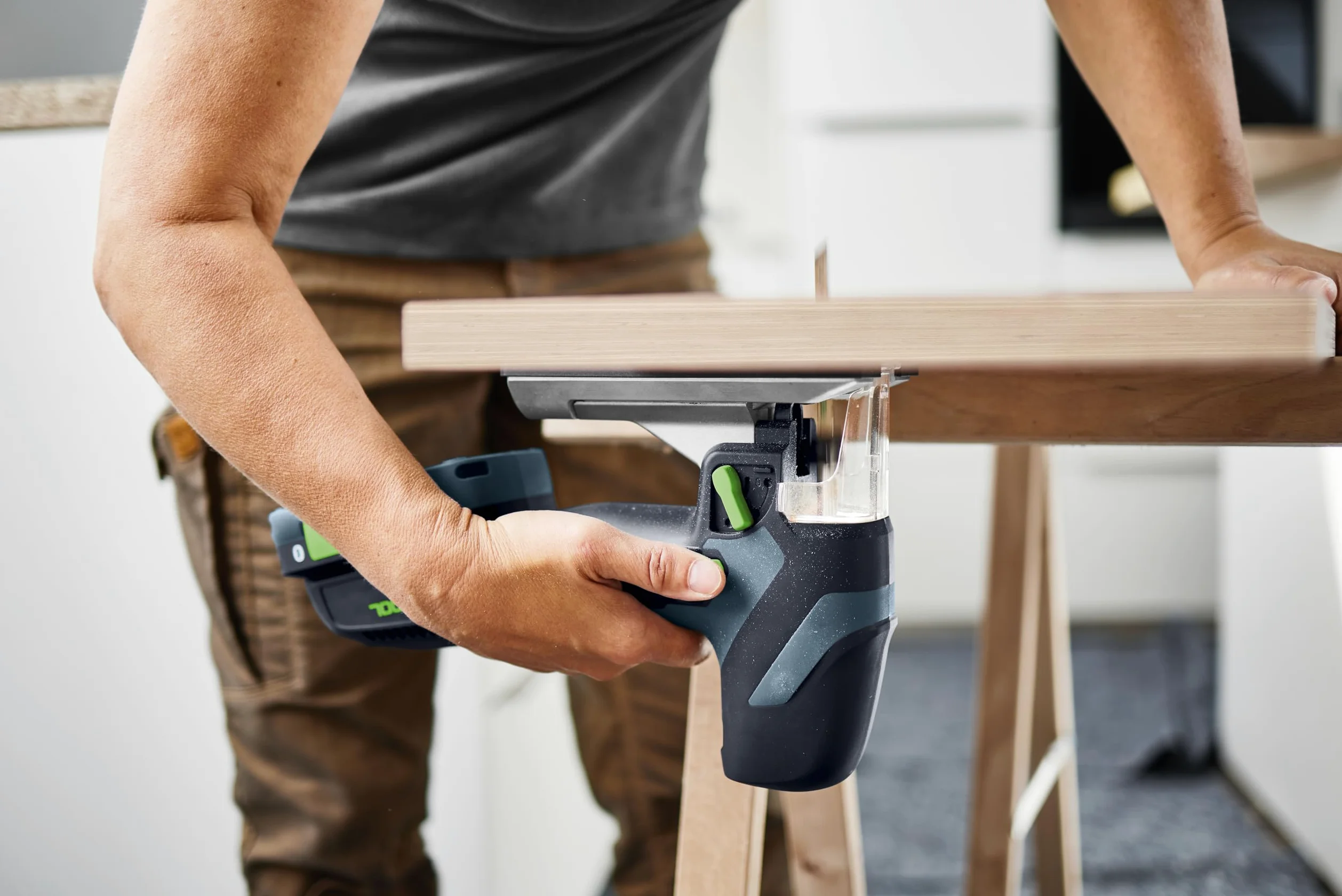 Festool Seghetto Alternativo a Batteria PSC-E 18 EB-Basic, 23mm Corsa, Batteria 18V, Leggero 1,7kg