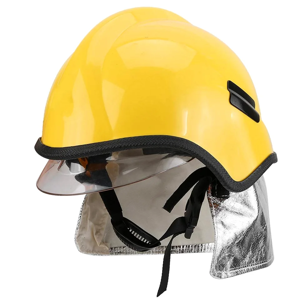 Ejoyous Casco Protettivo Ignifugo, Casco Integrale di Sicurezza Cappello di Salvataggio Resistente Al Calore Copricapo Protettivo per Pompiere