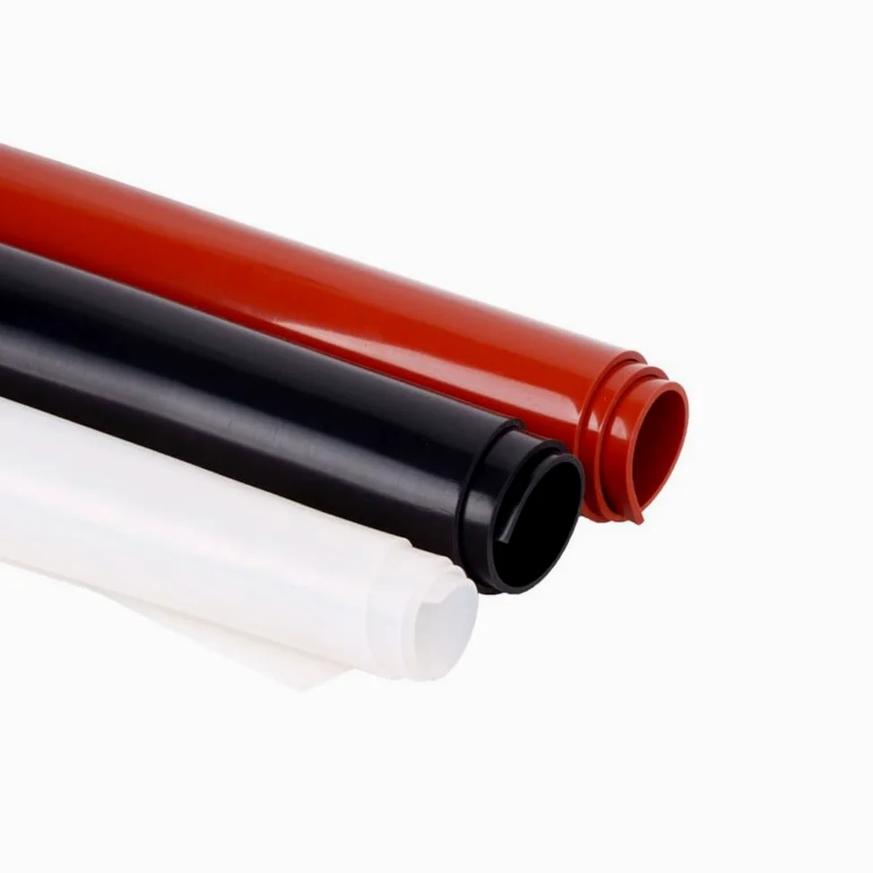 Lastra in Gomma Siliconica 500mm x 500mm, Spessore 6mm Tappetino in Silicone, film di silicone, Guarnizione Resistente alle Alte Temperature per Realizzare Guarnizioni e Tenute(rosso)