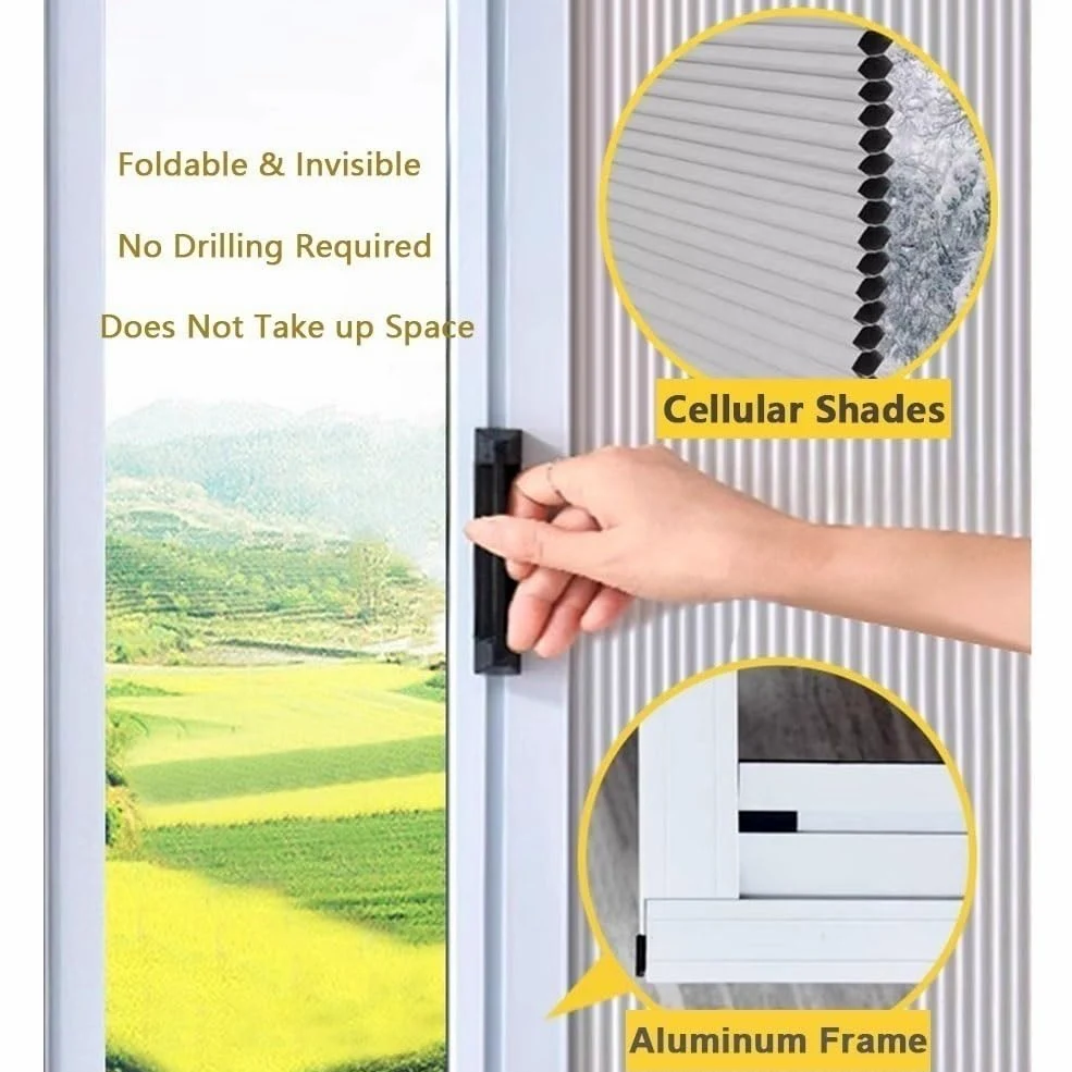 Finestre scorrevoli in Alluminio, Porte a Soffietto Pieghevoli, Divisorio per la Privacy(800x1200mm)