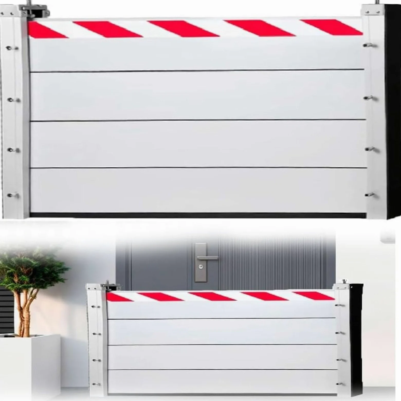 Paratia Antiallagamento Per Porta Esterna L 135cm H 20cm Barriera Anti Acqua Riutilizzabile Barriera In Alluminio Anti-Allagamento Paratia Antiallagamento Per Porta Paratia Antiallagamento Garage