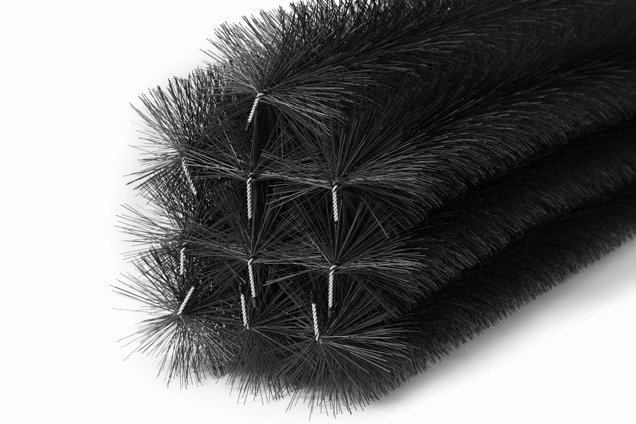 Spazzola per grondaia 12 m 110-120 cm Ø 19 cm 10 Pezzi | Resistente ai raggi UV | Protezione fogliare | Installazione semplice | protezione del pannello solare (Filo zincato)