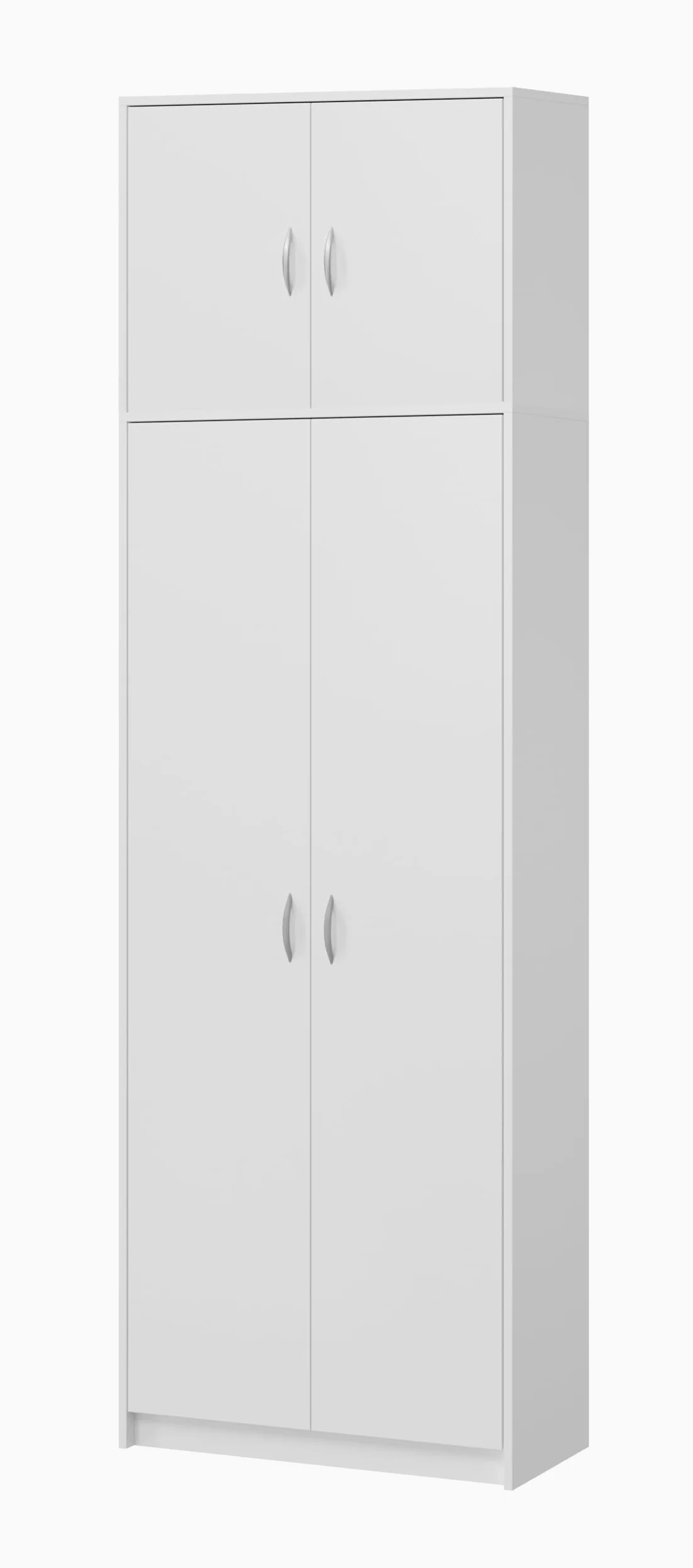 Mobile alto multiuso per scopa, pratico armadietto per aspirapolvere, 235 x 74 x 35 cm (Bianco)