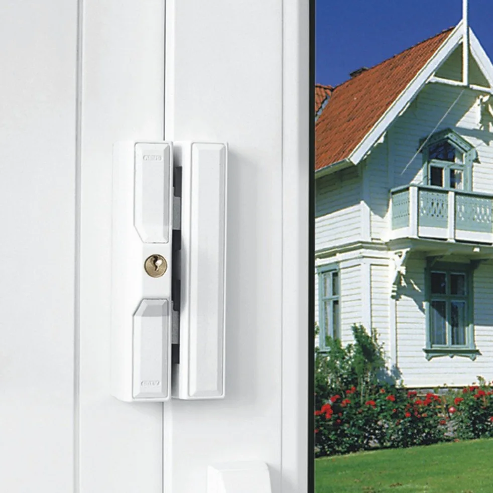 Abus Fts88 Al0145 Serratura con Blocco, Blocco per Finestre con Doppio Chiavistello Ad Incastro, Chiusura con Chiave, Livello di Sicurezza: 9, 31742, Bianco