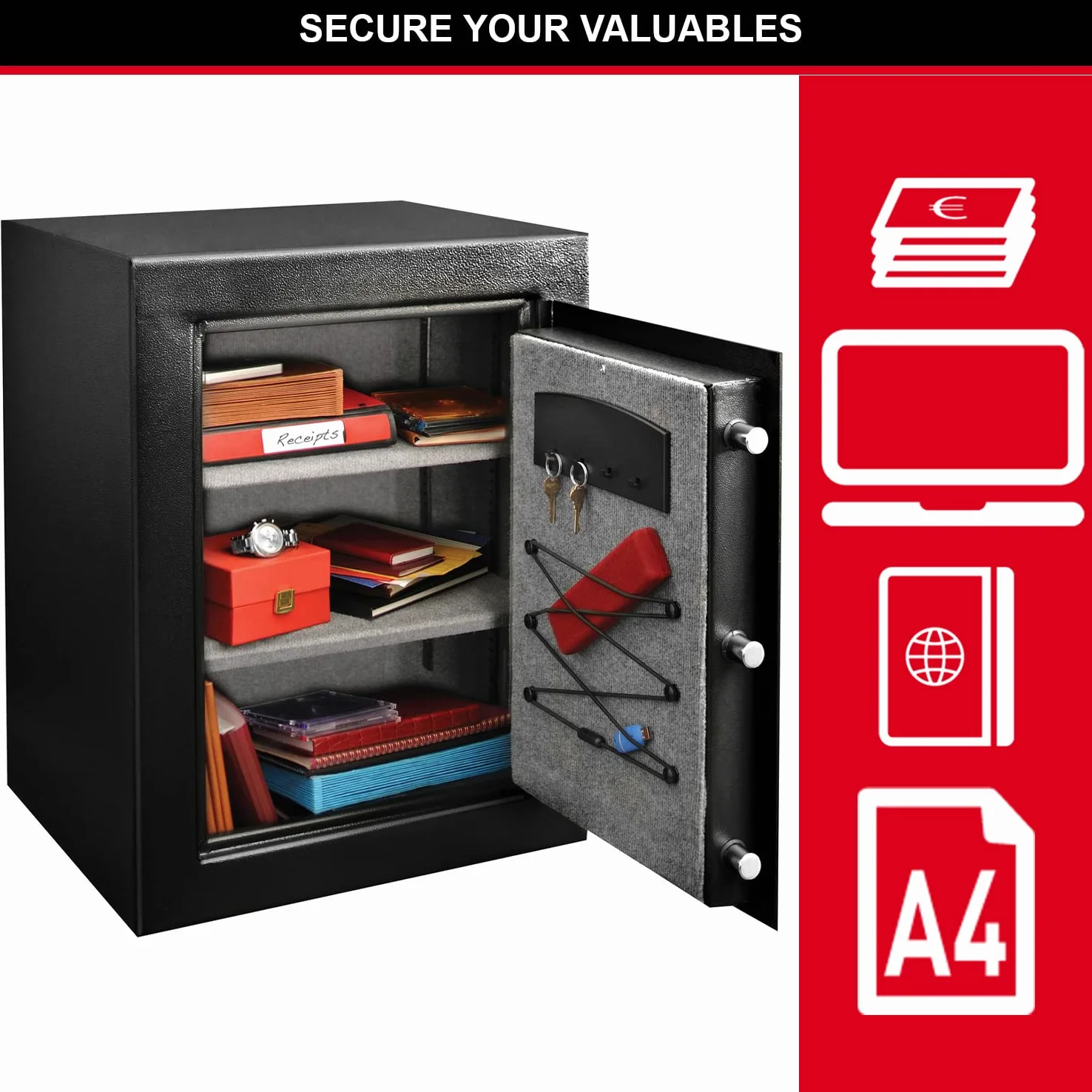 Master Lock T8-331ML Cassaforte ad Ottima Sicurezza, Combinazione, 119 L