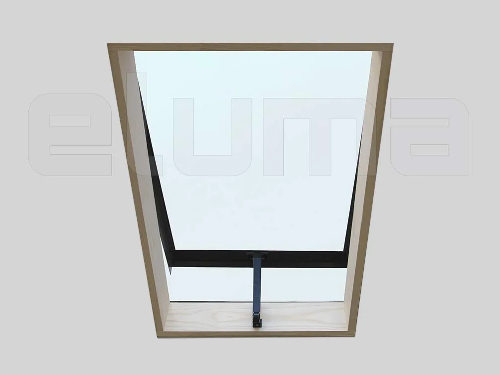 Lucernario - Finestra per tetto "BASIC VASISTAS" Vetro singolo Temperato 4 mm/Finestra per uscita sul tetto/Made in Italy (48x72 Base x Altezza)