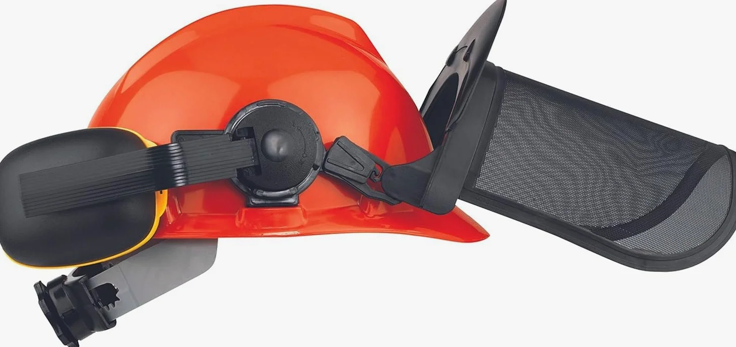 Einhell elmetto protettivo (circonferenza 52 - 66 cm, con visiera sollevabile, con para orecchie sollevabili)
