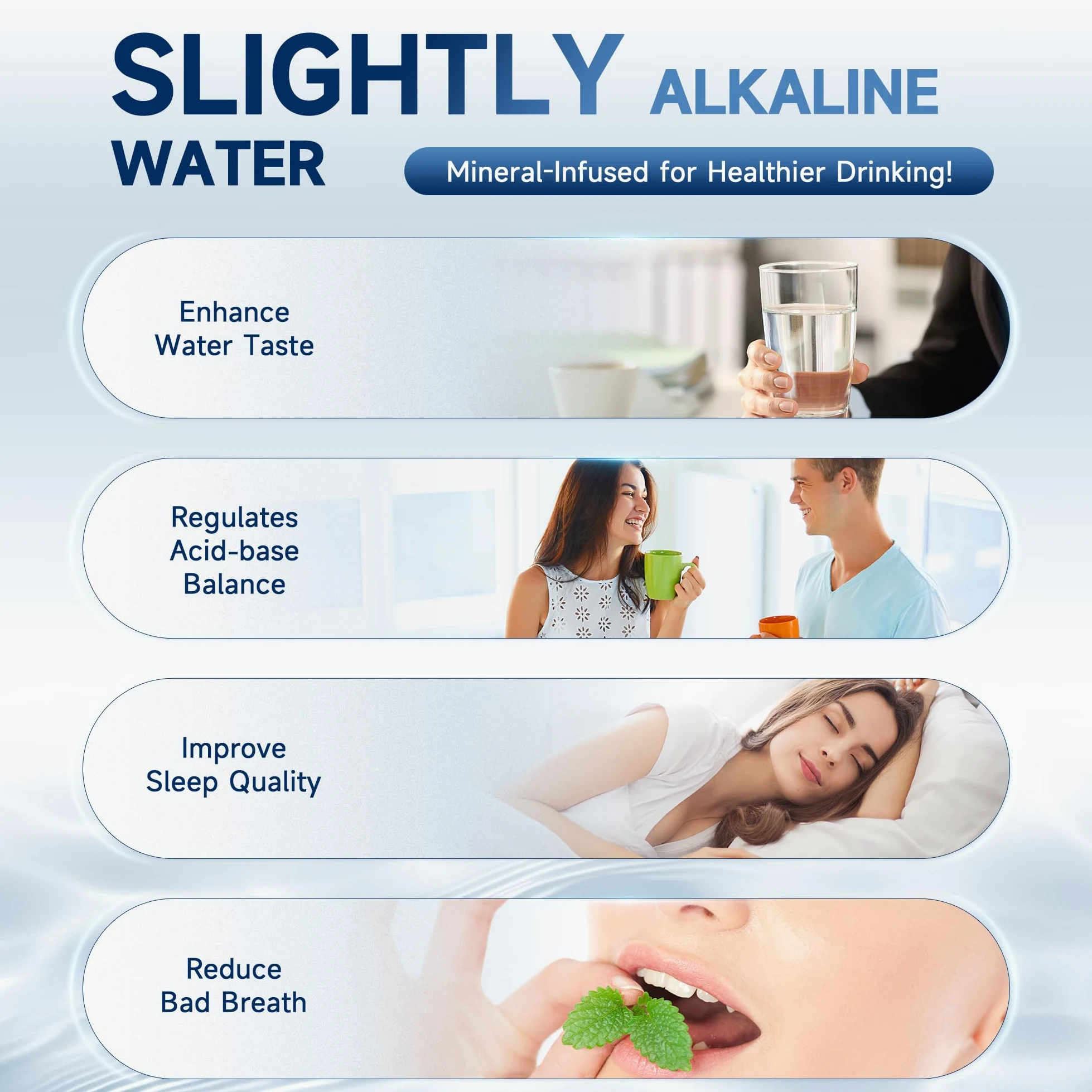 AQUALTRA USF-3B-10 Sistema filtrante sottolavabo leggermente alcalino, 30000–121 000L, riduce PFOA, PFOS, cloro, piombo, mercurio, cloramina, fluoro, particelle di microplastica, cattivo gusto e odore