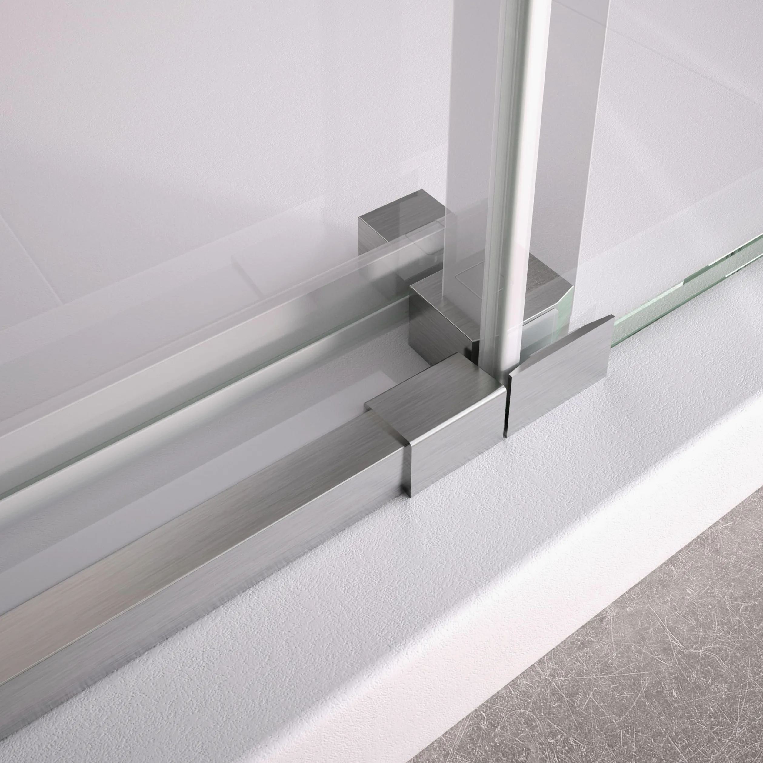 BELLOBATH - Box doccia per nicchia - Cabina doccia con una porta scorrevole - Larghezza 125-130 cm x 195 cm - Vetro di sicurezza anticalcare da 6 mm su entrambi i lati - Profili argento lucido