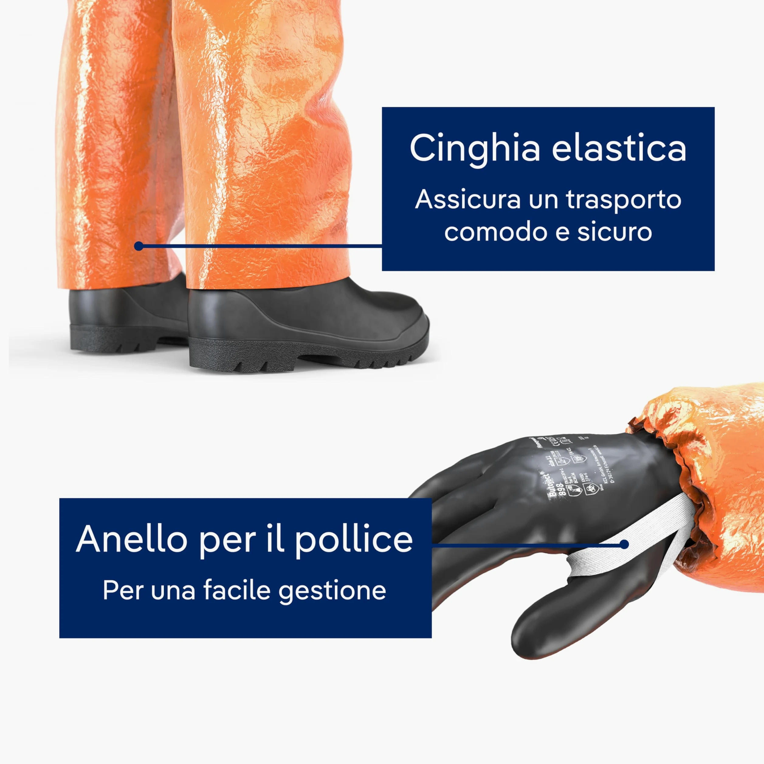Dräger SPC 4400 Tuta protettiva contro polveri e liquidi in materiale CLF con alta resistenza chimica | Tuta antispruzzo arancione per vernici e prodotti chimici | Taglia L