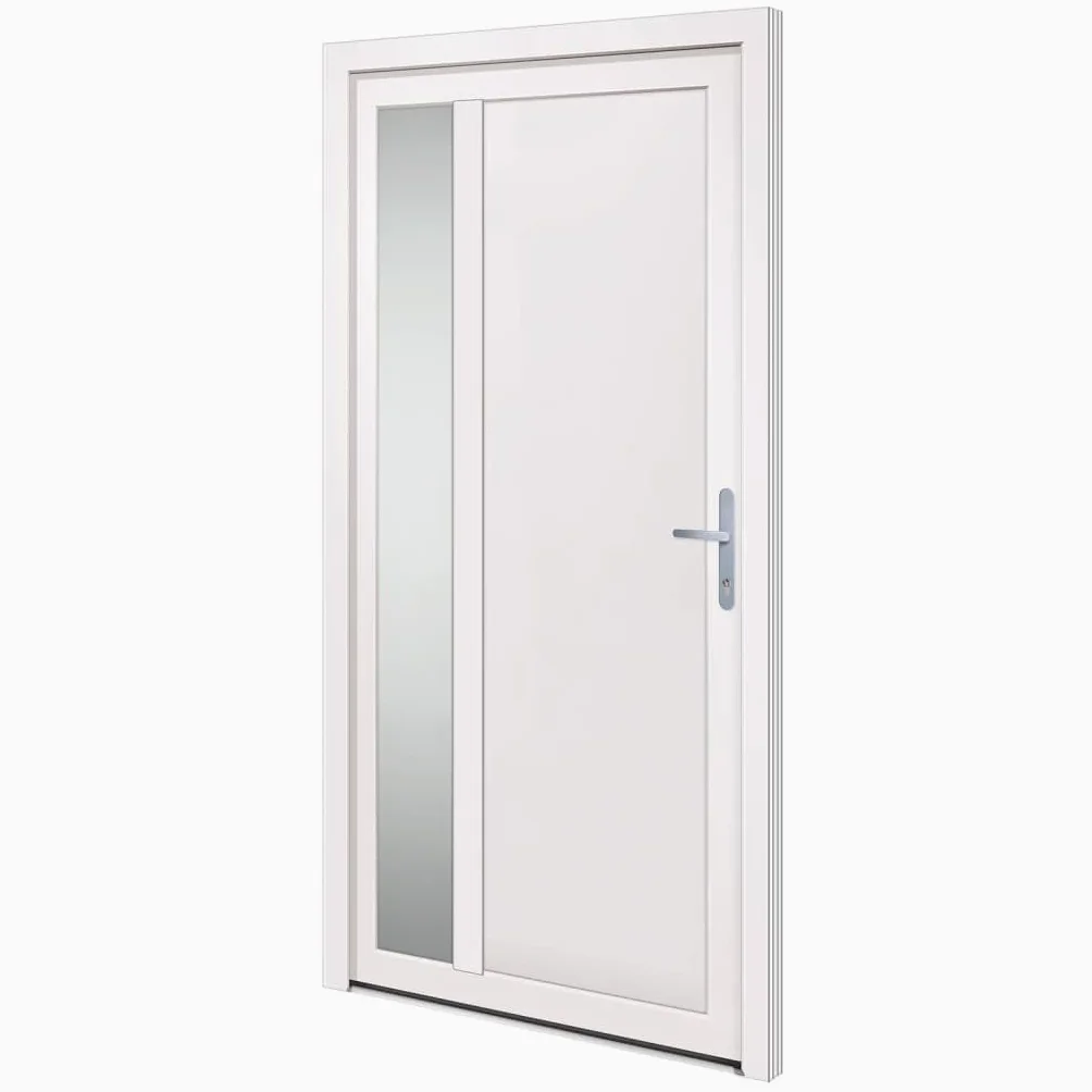 vidaXL Porta d'Ingresso Bianca in PVC 108x208 cm - Porta Entrata