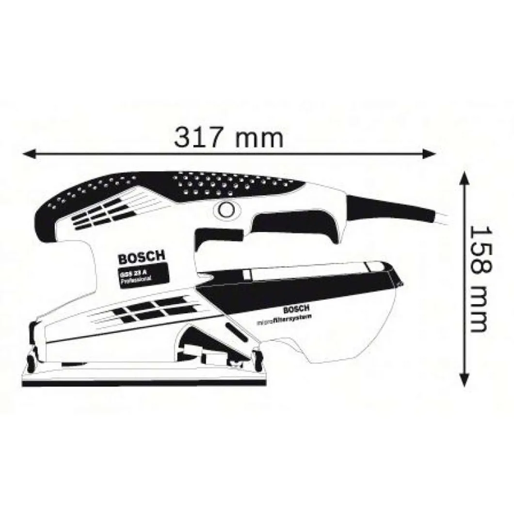 Bosch – Levigatrice orbitale 190 W gss23 a, 0601070400
