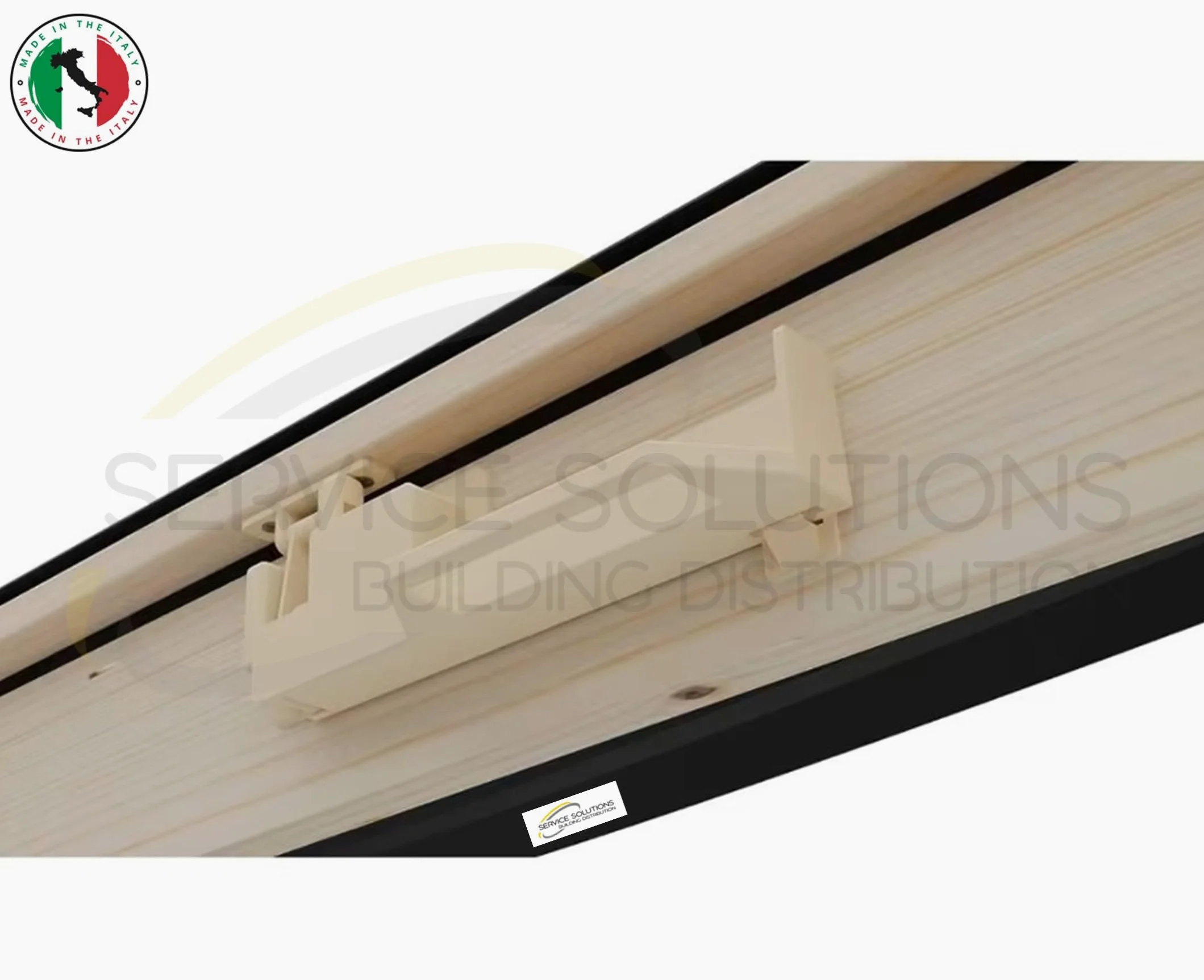 Lucernario Best Vasistas in Alluminio | Vetrata Isolante standard 4-9-4 | Interno Legno Abete | Maniglia in Plastica con 4 Posizioni di Apertura (CM 100X64 (BASE X ALTEZZA))
